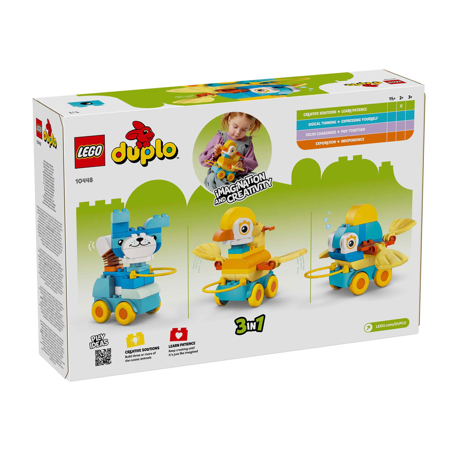 LEGO DUPLO 10448 3-in-1 Dieren op Wielen Peuterspeelgoed