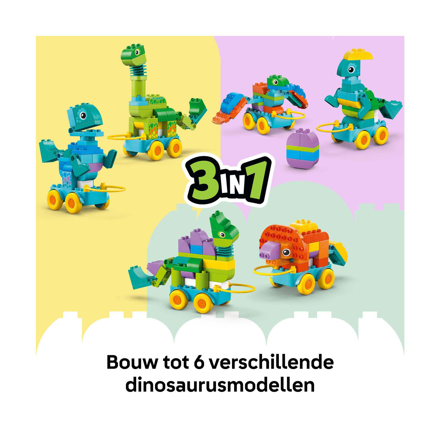 LEGO DUPLO 10451 3-in-1 Dinosaurussen op Wielen