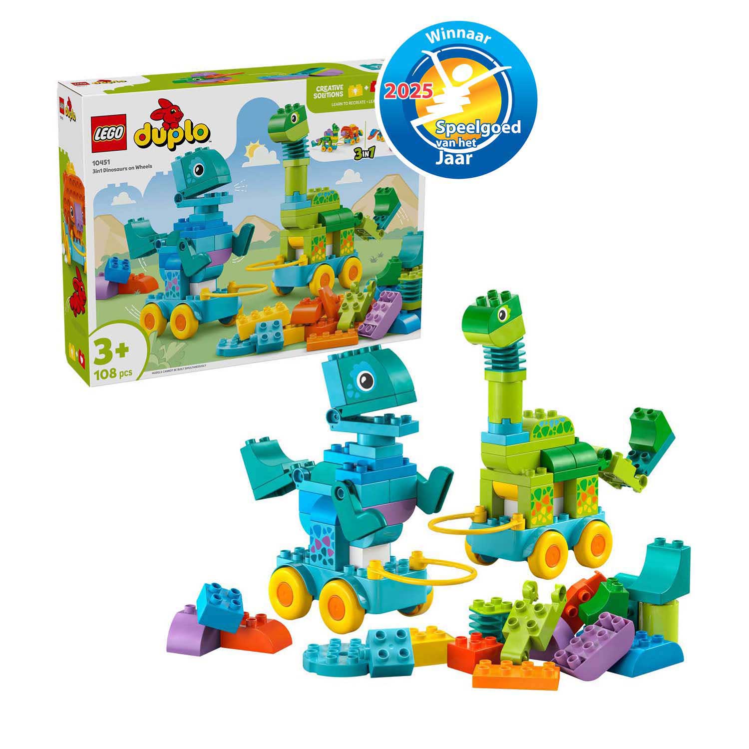 LEGO Duplo 10451 3-in-1 Dinosaurier auf Rädern