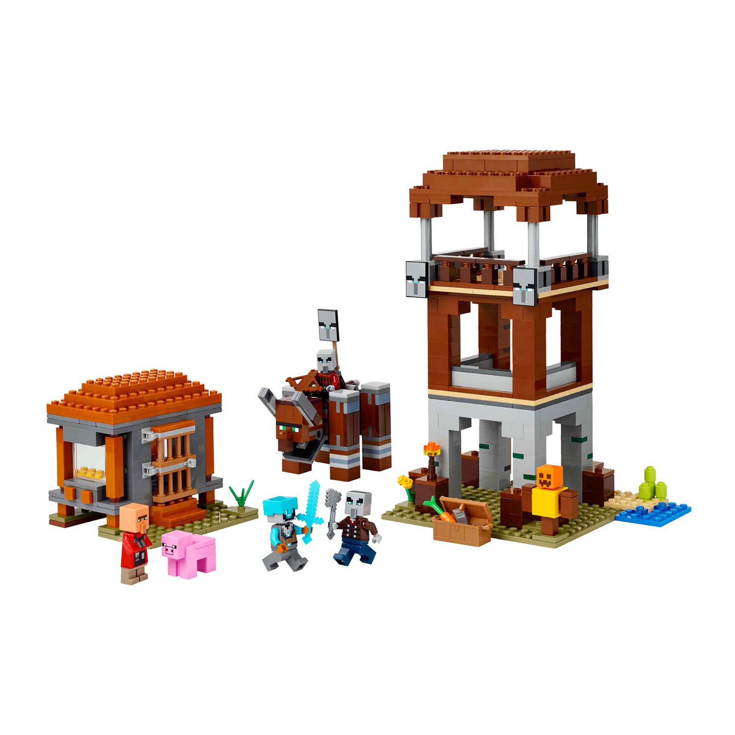 LEGO Minecraft 21278 L'avant-poste et le destructeur des pillards