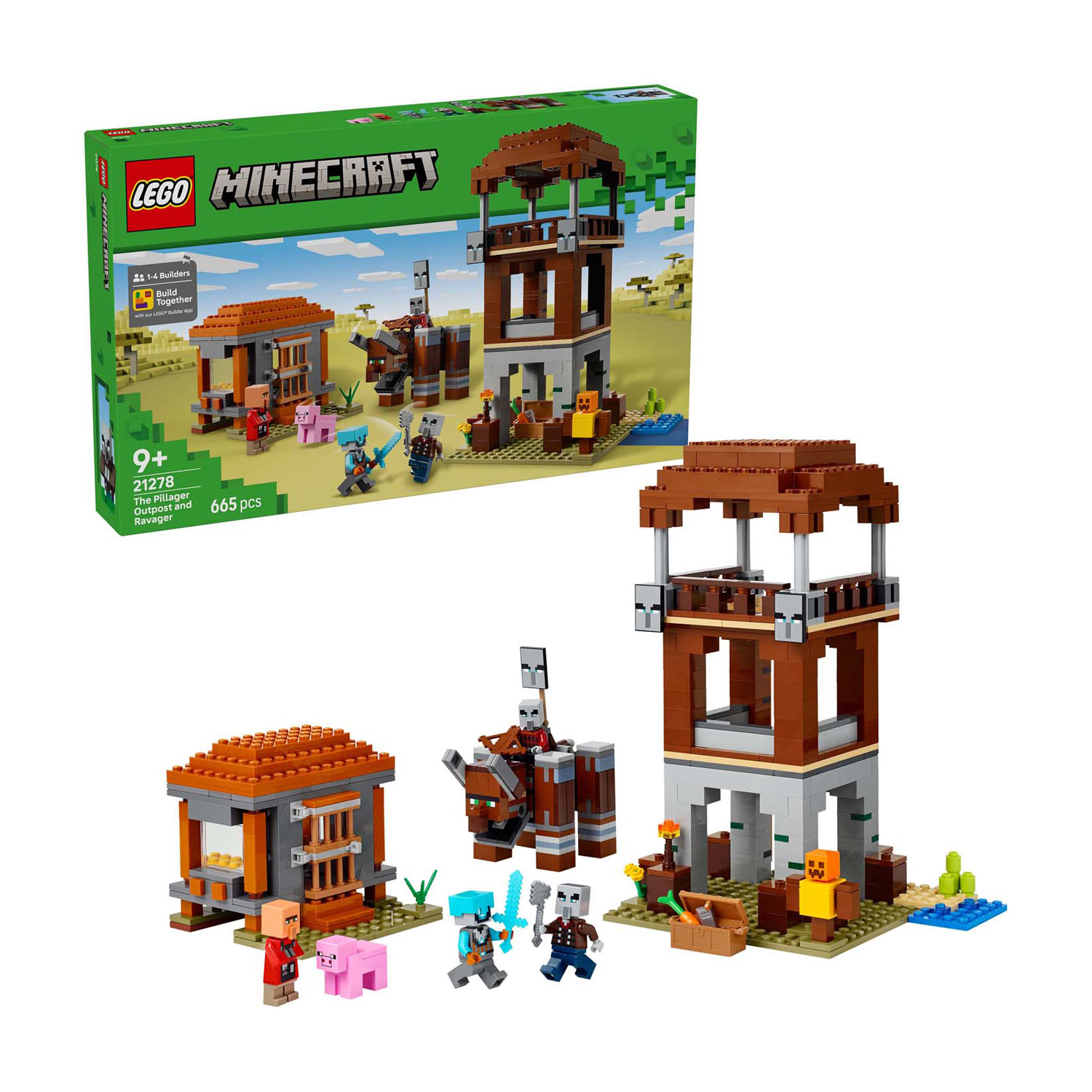 LEGO Minecraft 21278 L'avant-poste et le destructeur des pillards