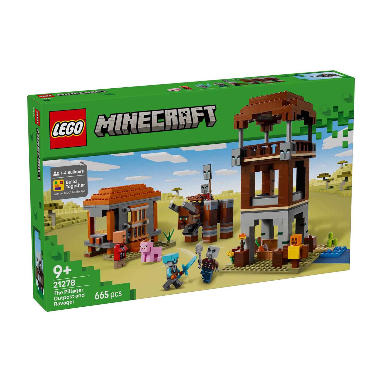 LEGO Minecraft 21278 L'avant-poste et le destructeur des pillards
