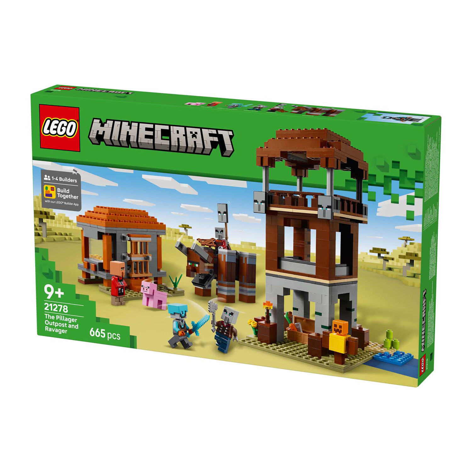 LEGO Minecraft 21278 L'avant-poste et le destructeur des pillards