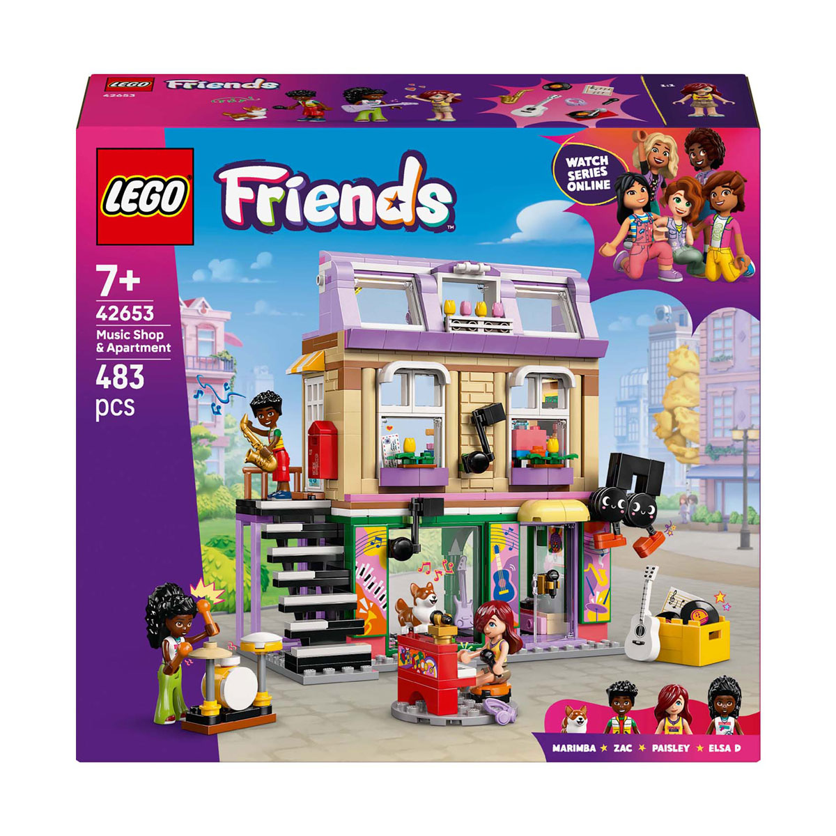 LEGO Friends 42653 Muziekwinkel en Appartement