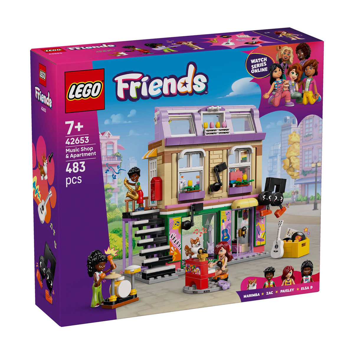 LEGO Friends 42653 Muziekwinkel en Appartement