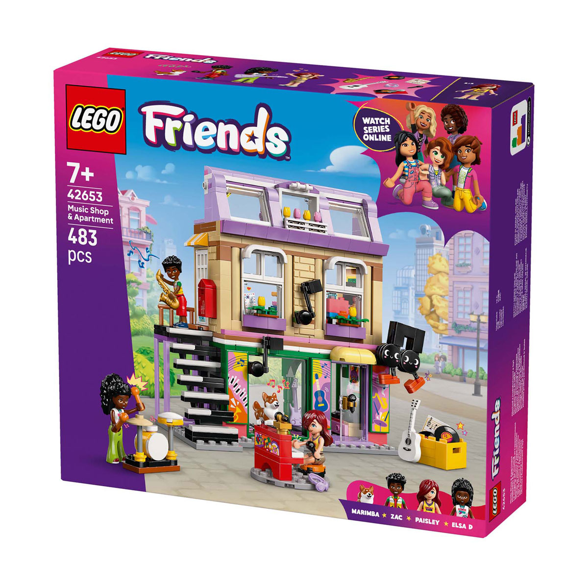 LEGO Friends 42653 Muziekwinkel en Appartement