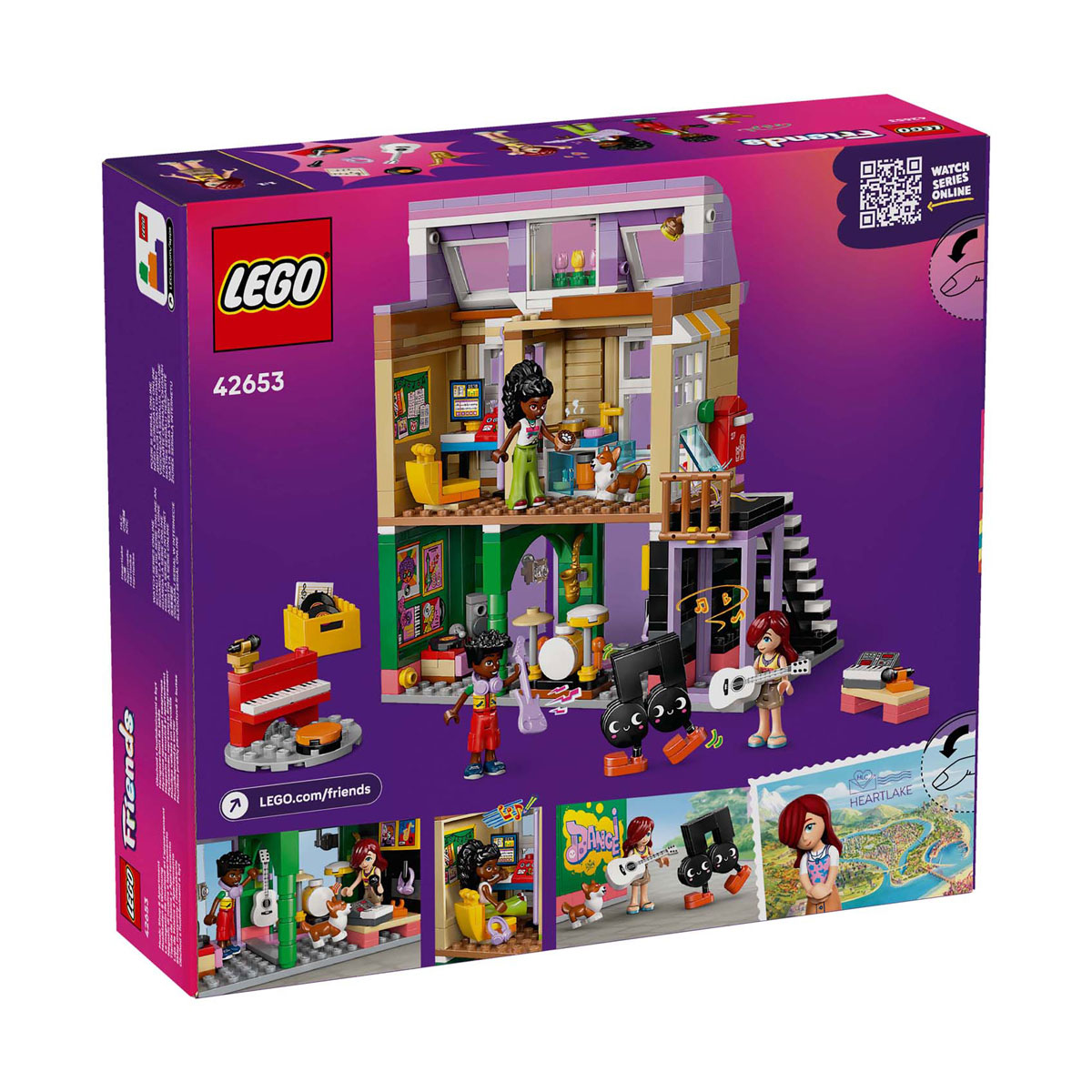 LEGO Friends 42653 Muziekwinkel en Appartement