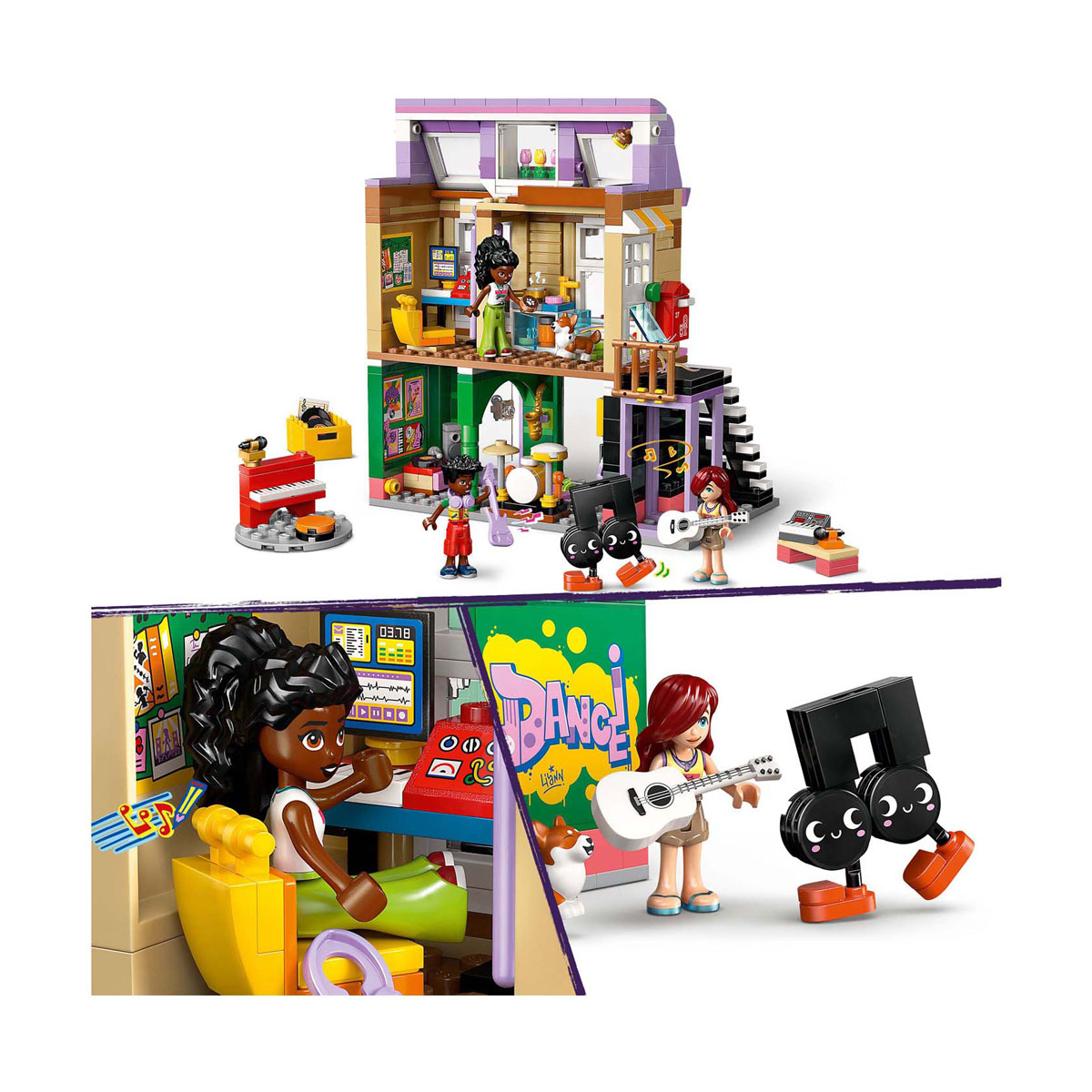 LEGO Friends 42653 Muziekwinkel en Appartement