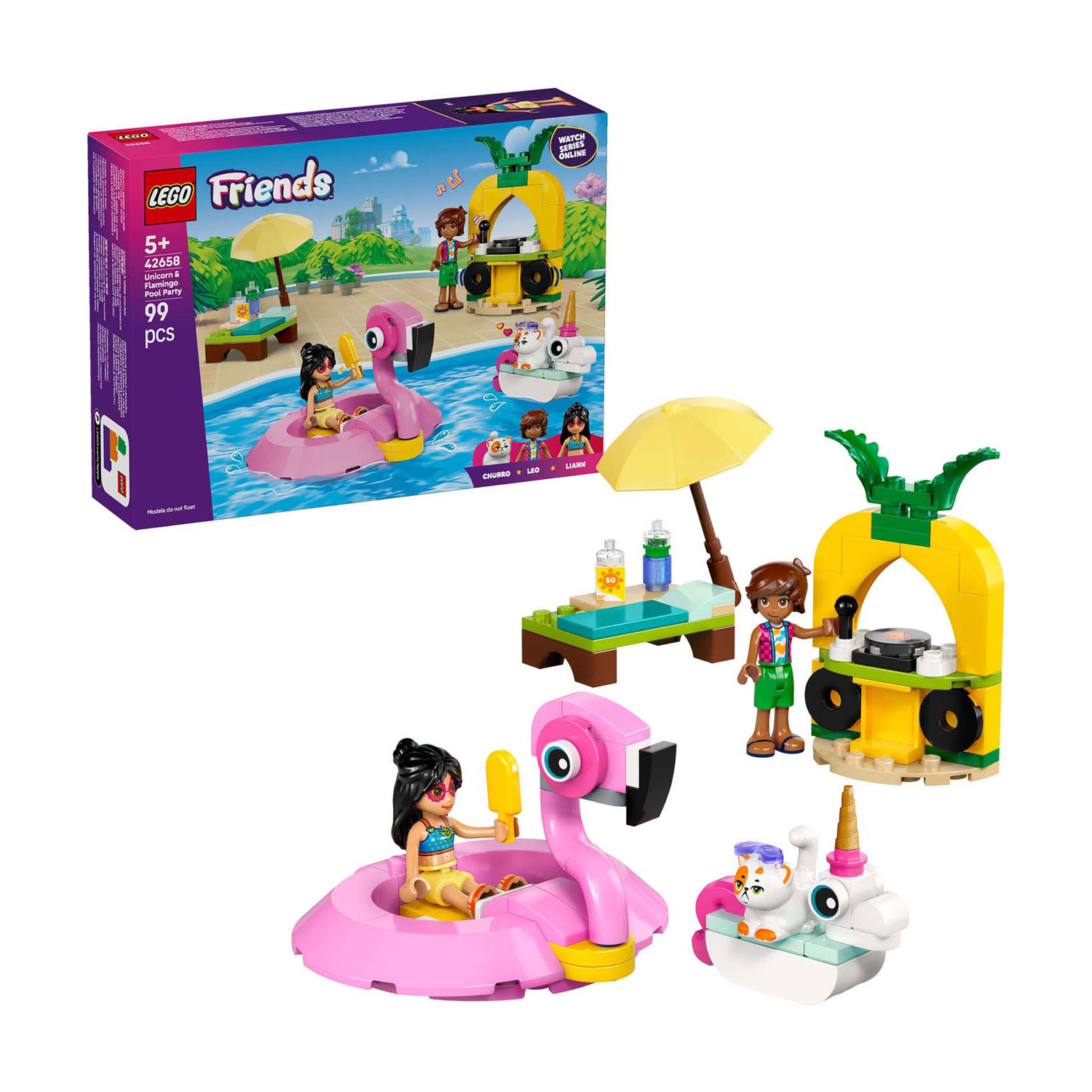 LEGO Classic 42658 Zwembadfeestje met Flamingo en Eenhoorn