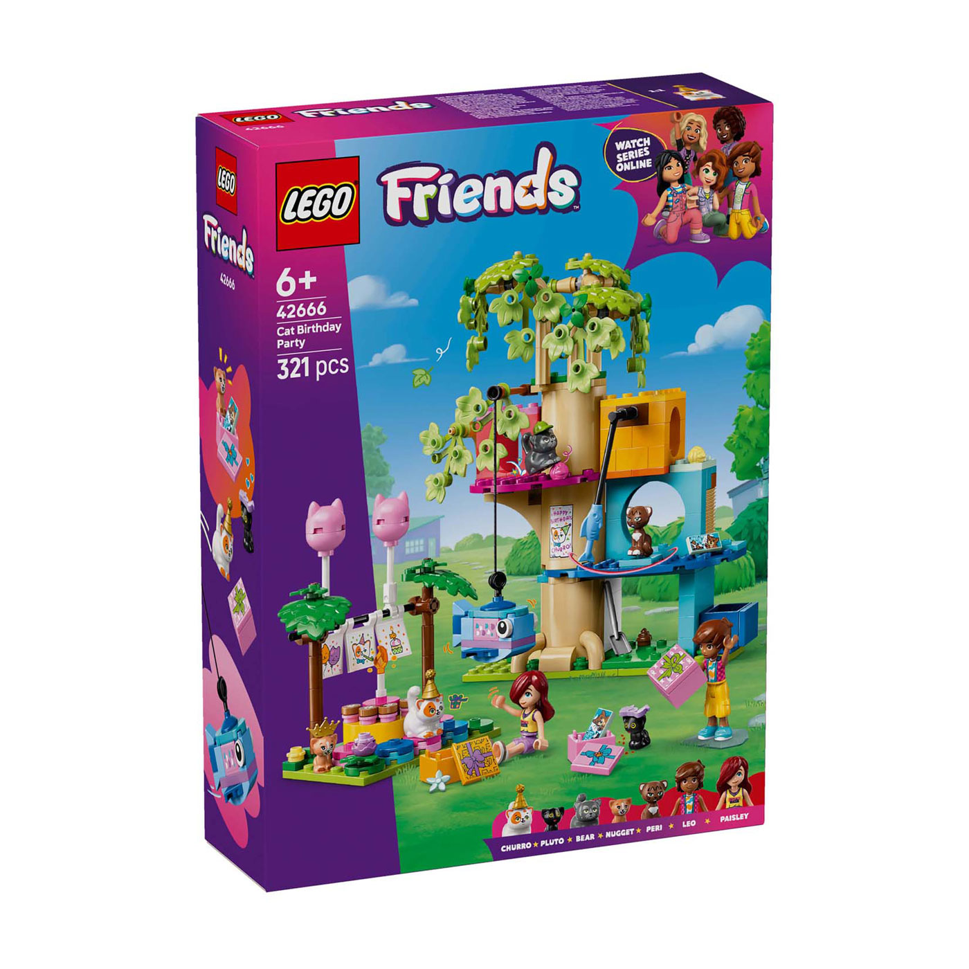 LEGO Friends 42666 Kattenverjaardagsfeestje en Boomhut