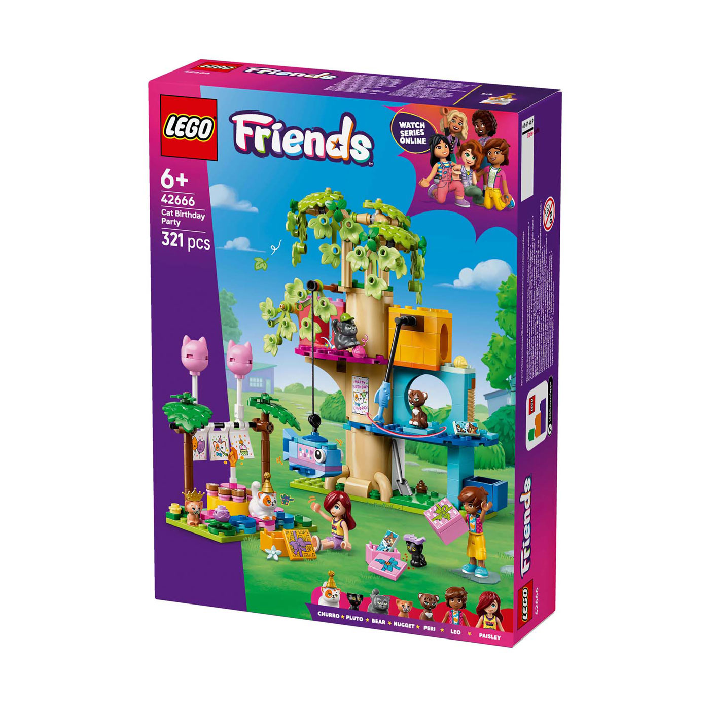 LEGO Friends 42666 Kattenverjaardagsfeestje en Boomhut