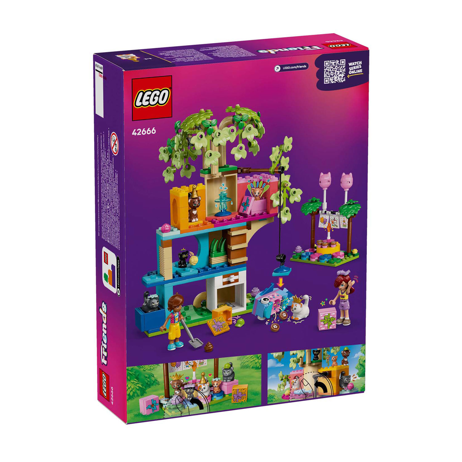 LEGO Friends 42666 Kattenverjaardagsfeestje en Boomhut