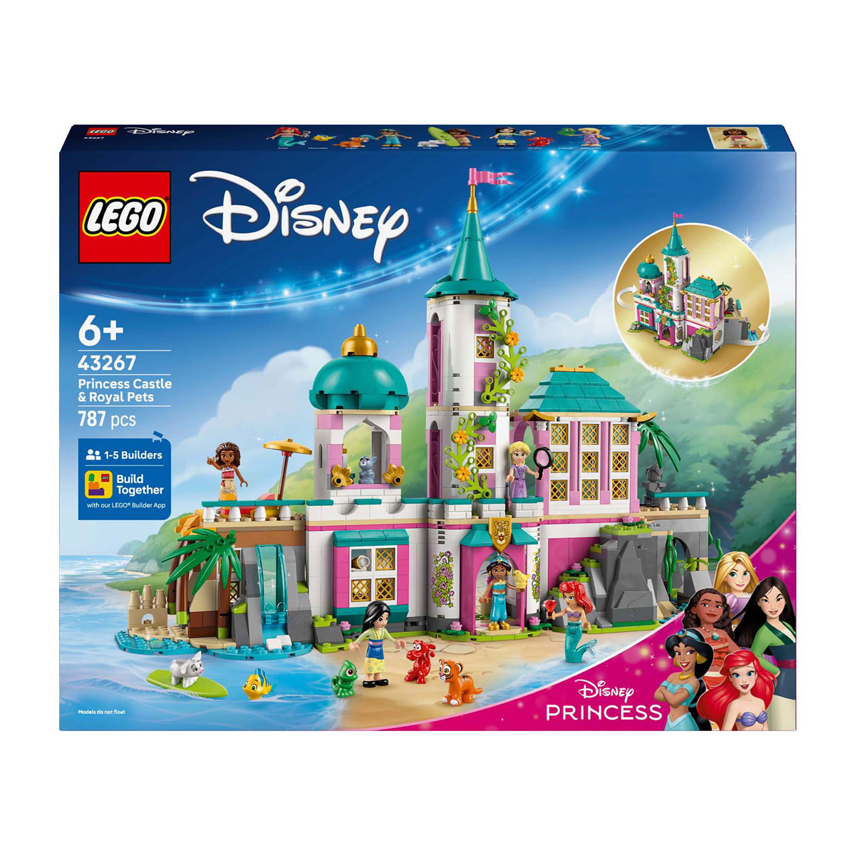 LEGO Disney 43267 Prinsessenkasteel en Koninklijke Huisdieren
