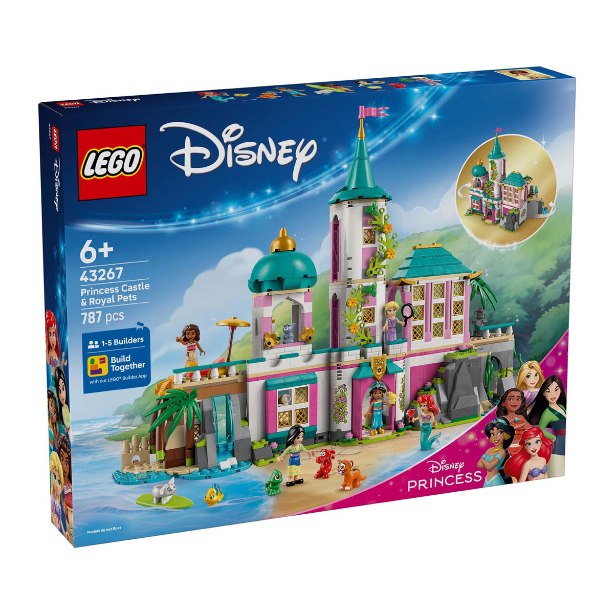 LEGO Disney 43267 Prinsessenkasteel en Koninklijke Huisdieren
