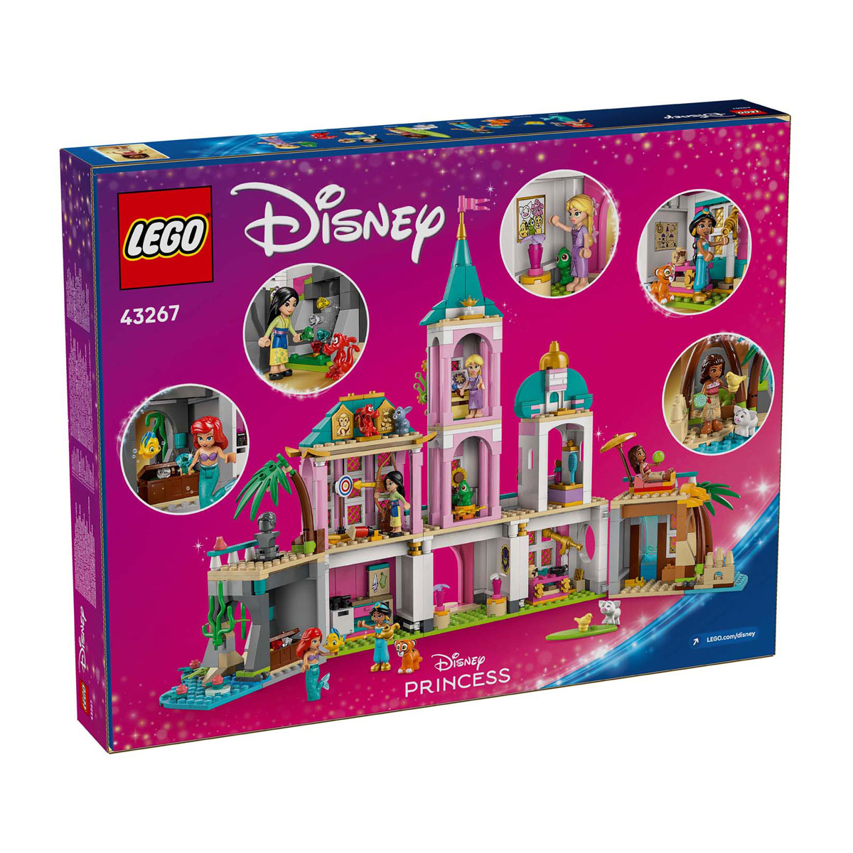 LEGO Disney 43267 Prinsessenkasteel en Koninklijke Huisdieren