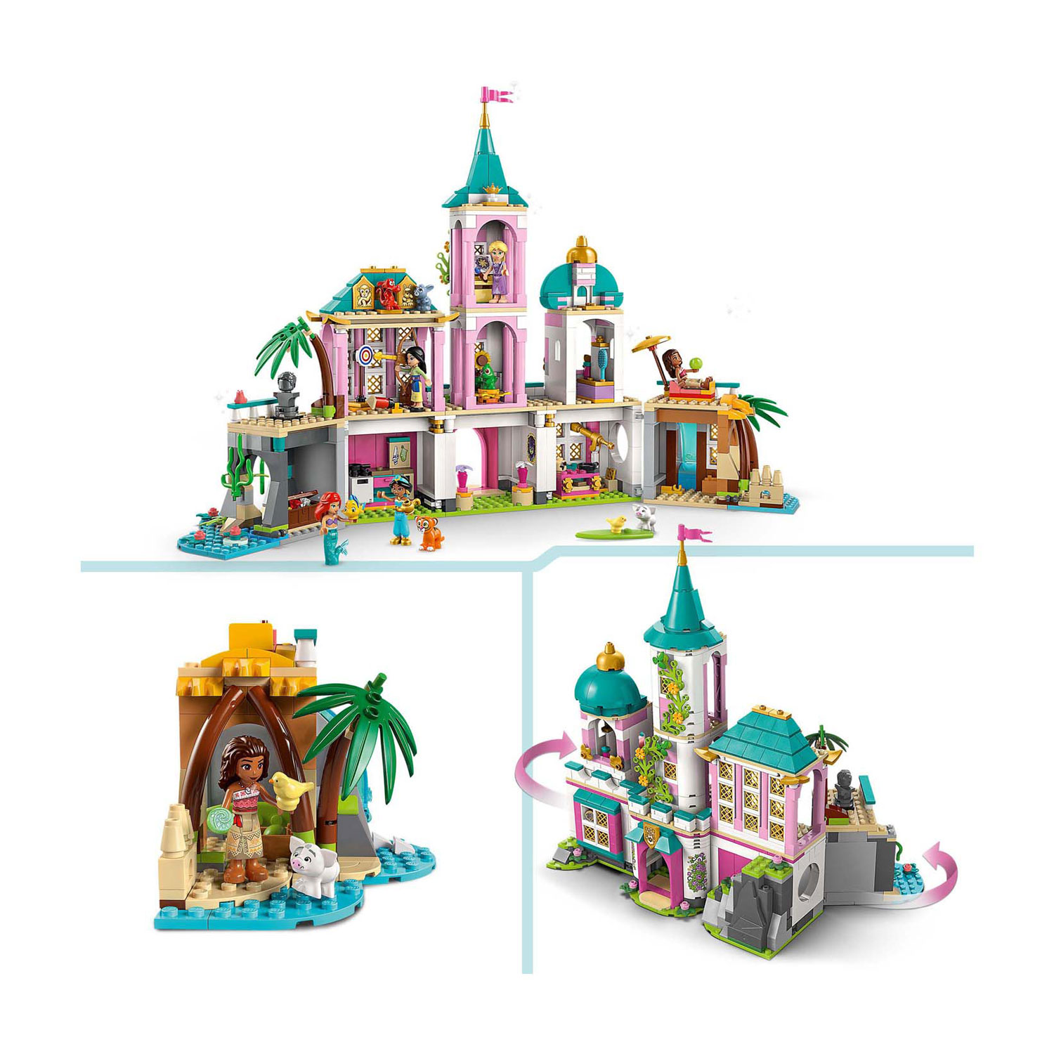LEGO Disney 43267 Prinsessenkasteel en Koninklijke Huisdieren