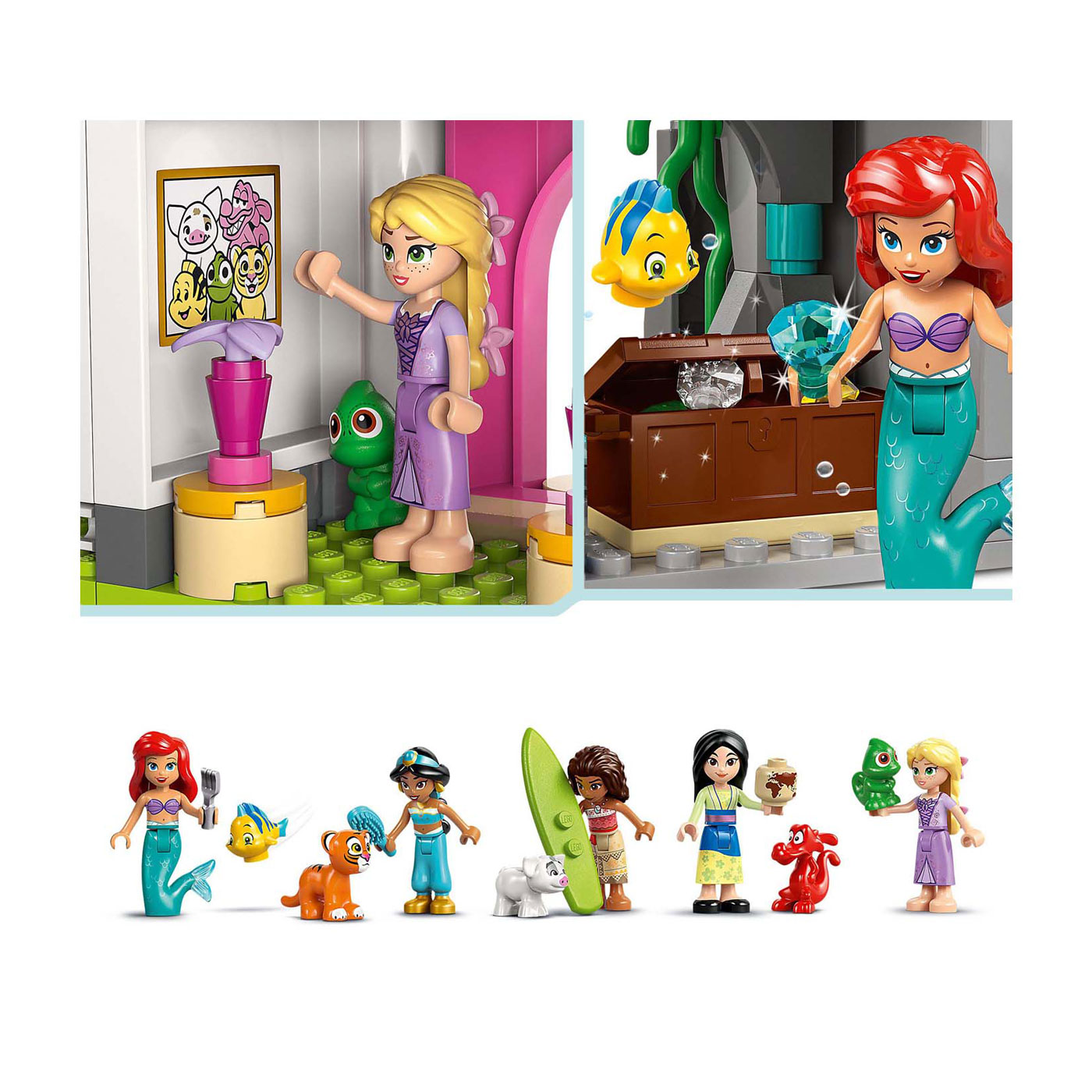 LEGO Disney 43267 Prinsessenkasteel en Koninklijke Huisdieren