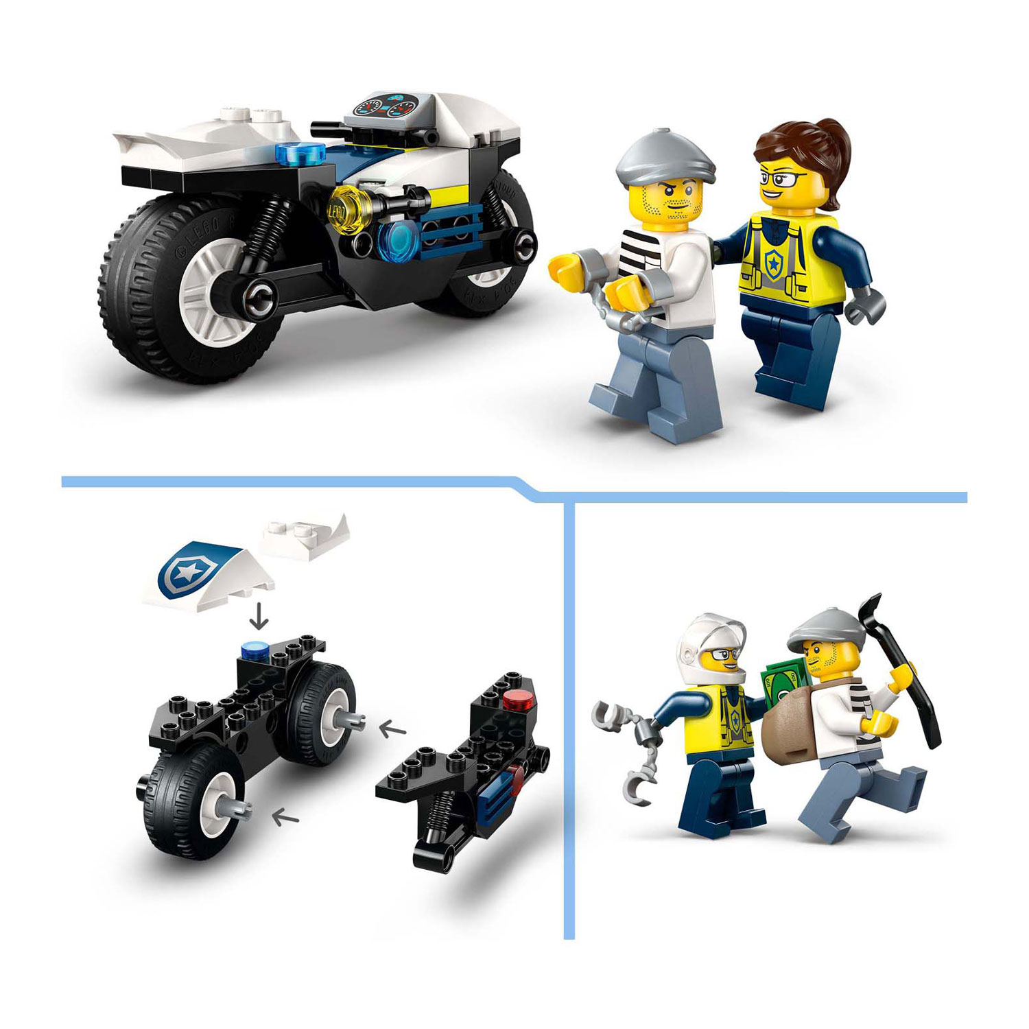 LEGO City 60455 Achtervolging op Politiemotor