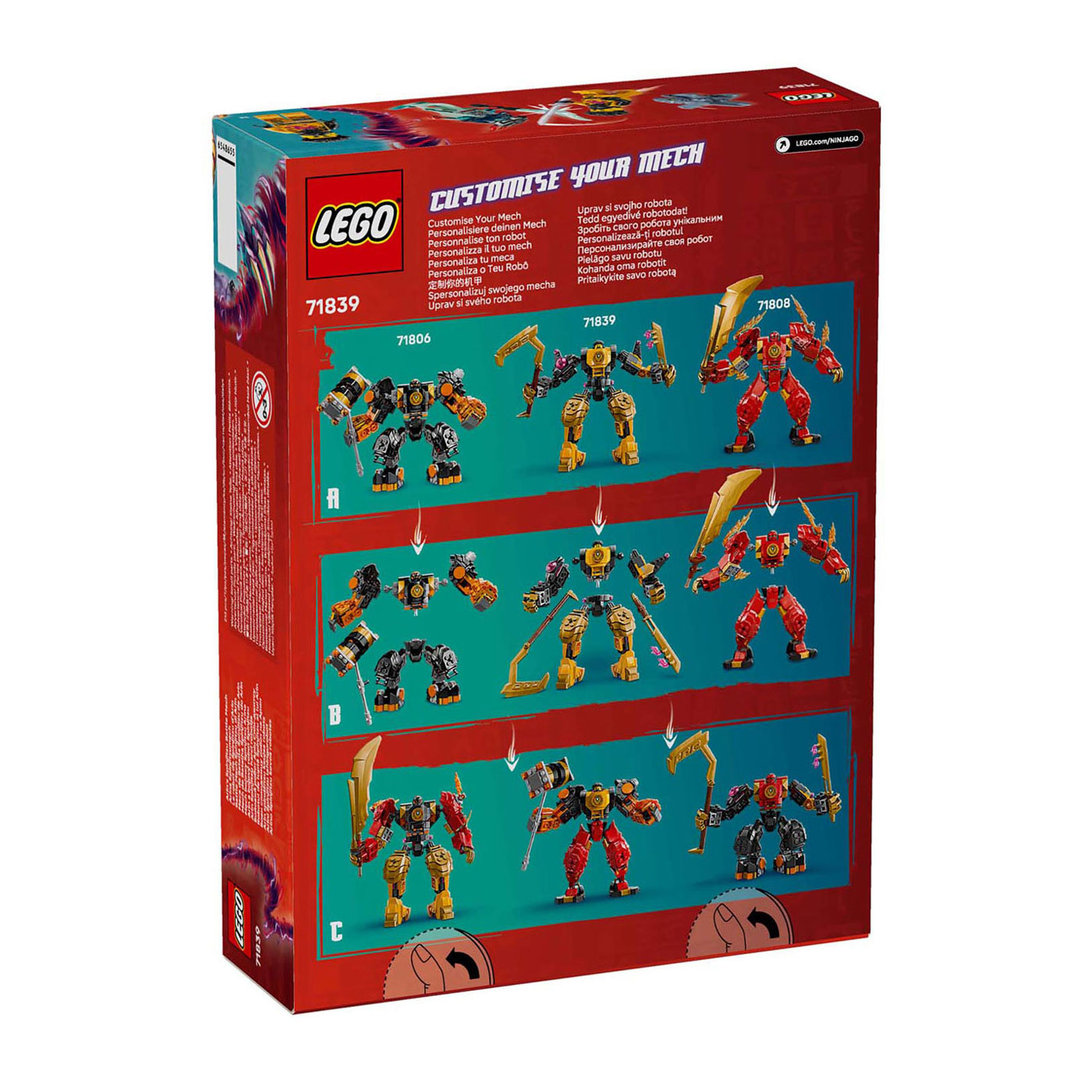 LEGO Ninjago 71839 Le robot de combat Spinjitzu d'Arin
