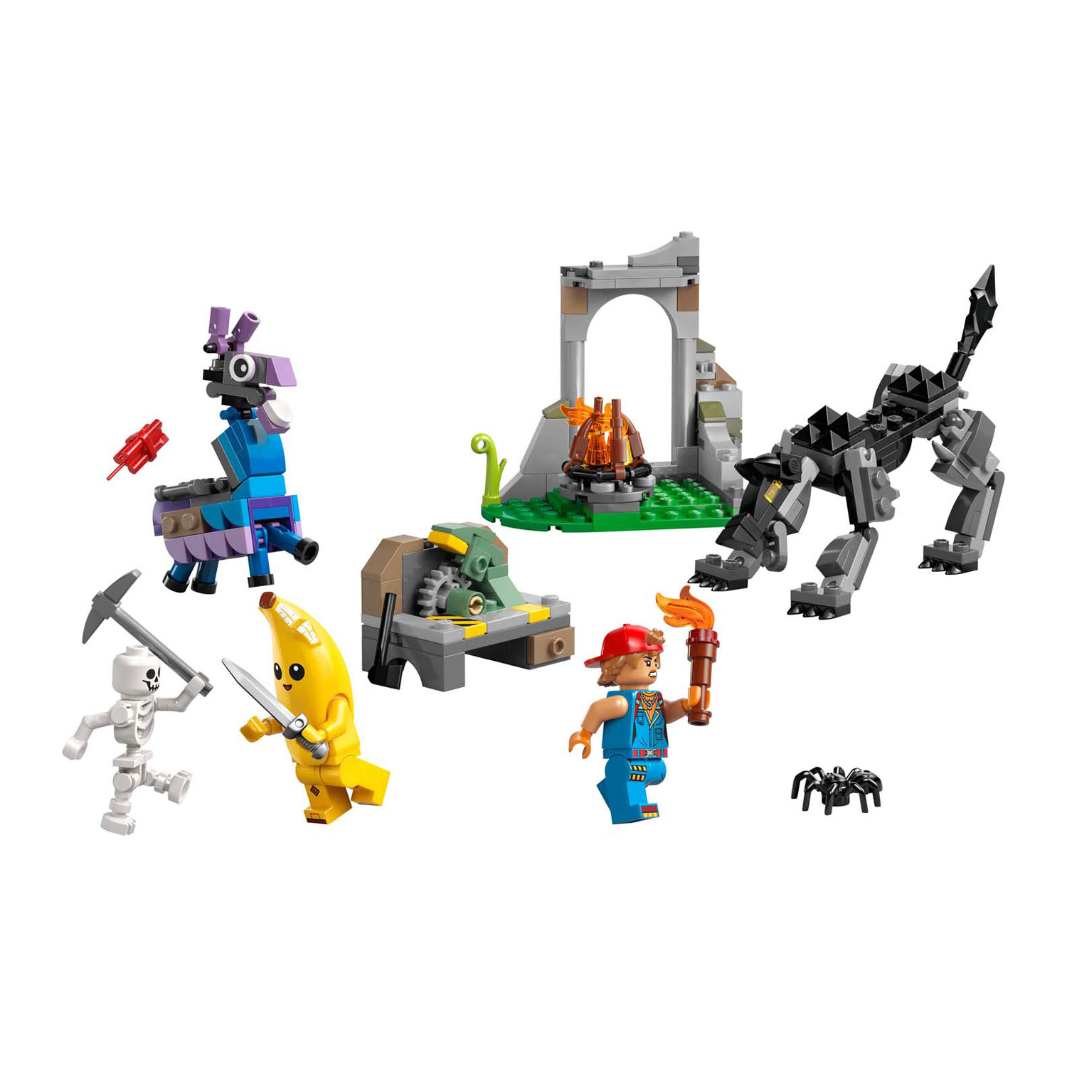 LEGO FORTNITE 77075 Peely en Sparkplugs Kamp