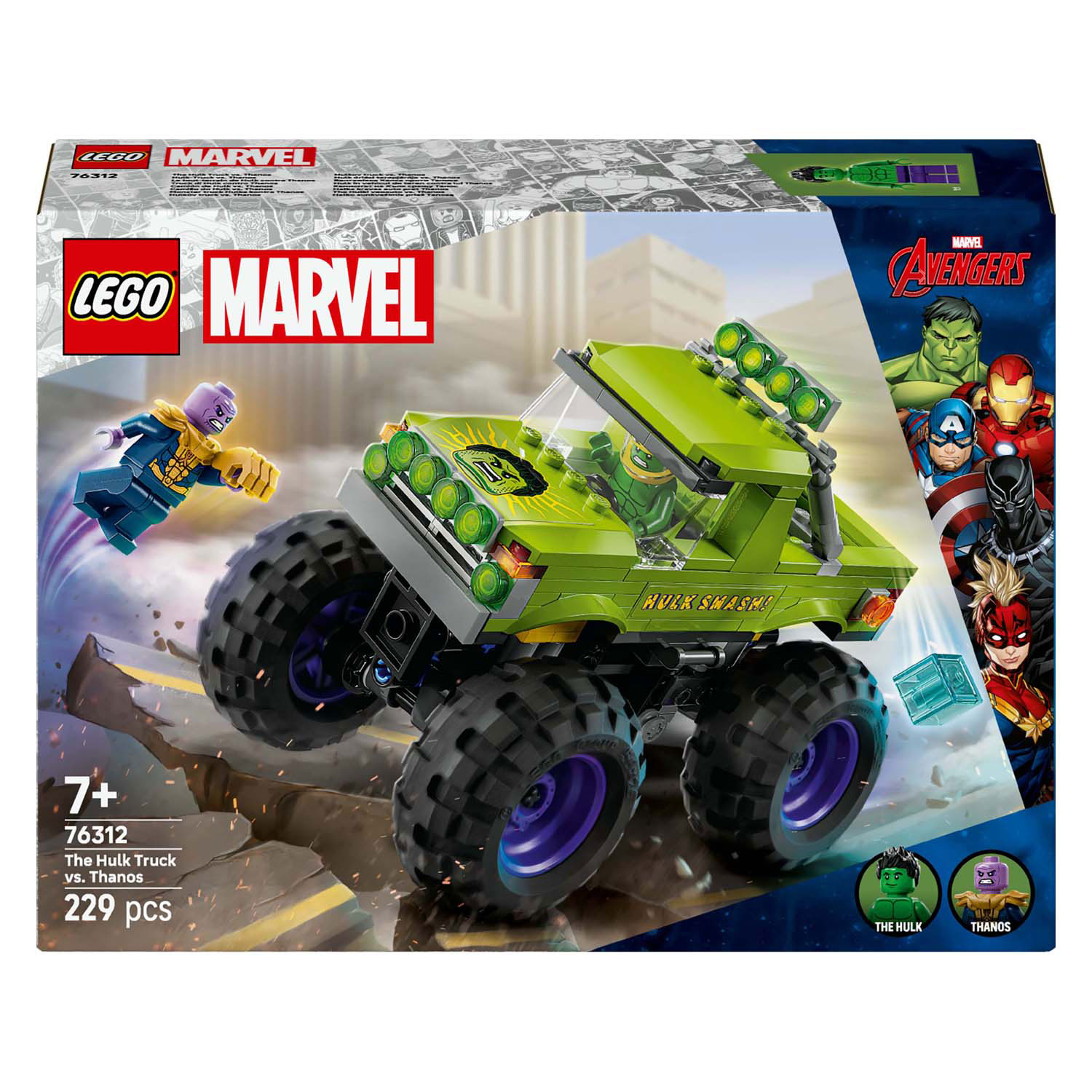 LEGO Marvel 76312 Le camion Hulk contre Thanos