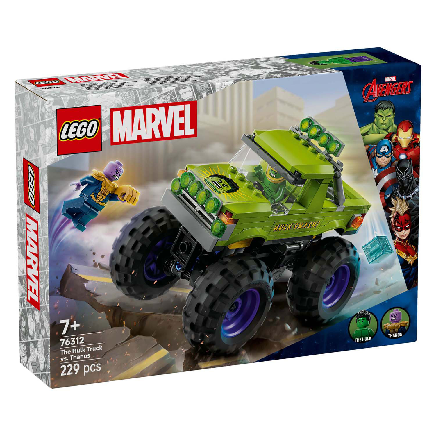 LEGO Marvel 76312 Le camion Hulk contre Thanos