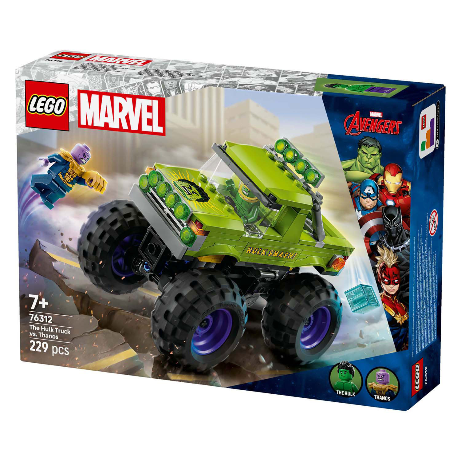 LEGO Marvel 76312 Le camion Hulk contre Thanos