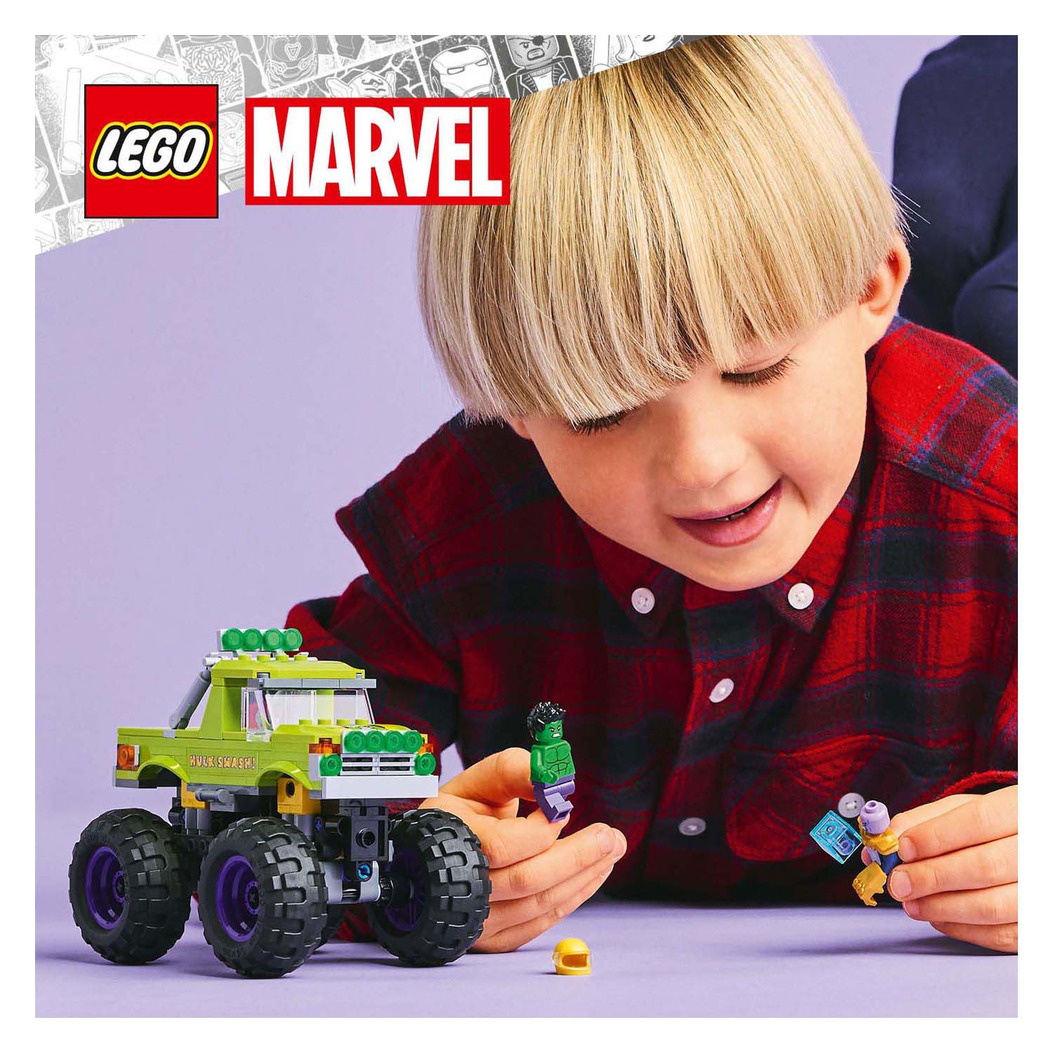 LEGO Marvel 76312 Le camion Hulk contre Thanos