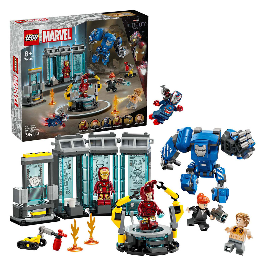LEGO Marvel 76315 La salle d'armure du laboratoire d'Iron Man