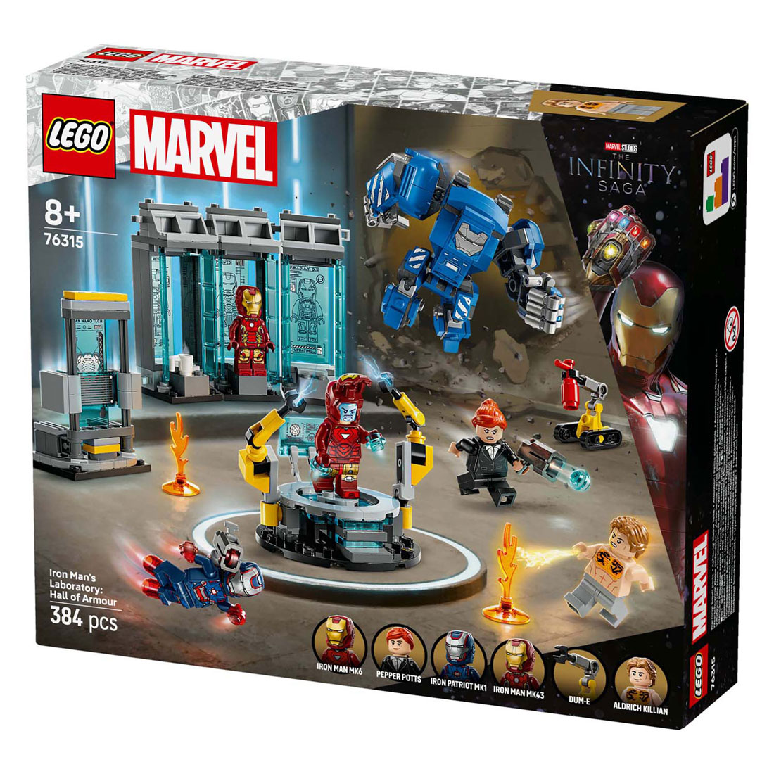 LEGO Marvel 76315 La salle d'armure du laboratoire d'Iron Man