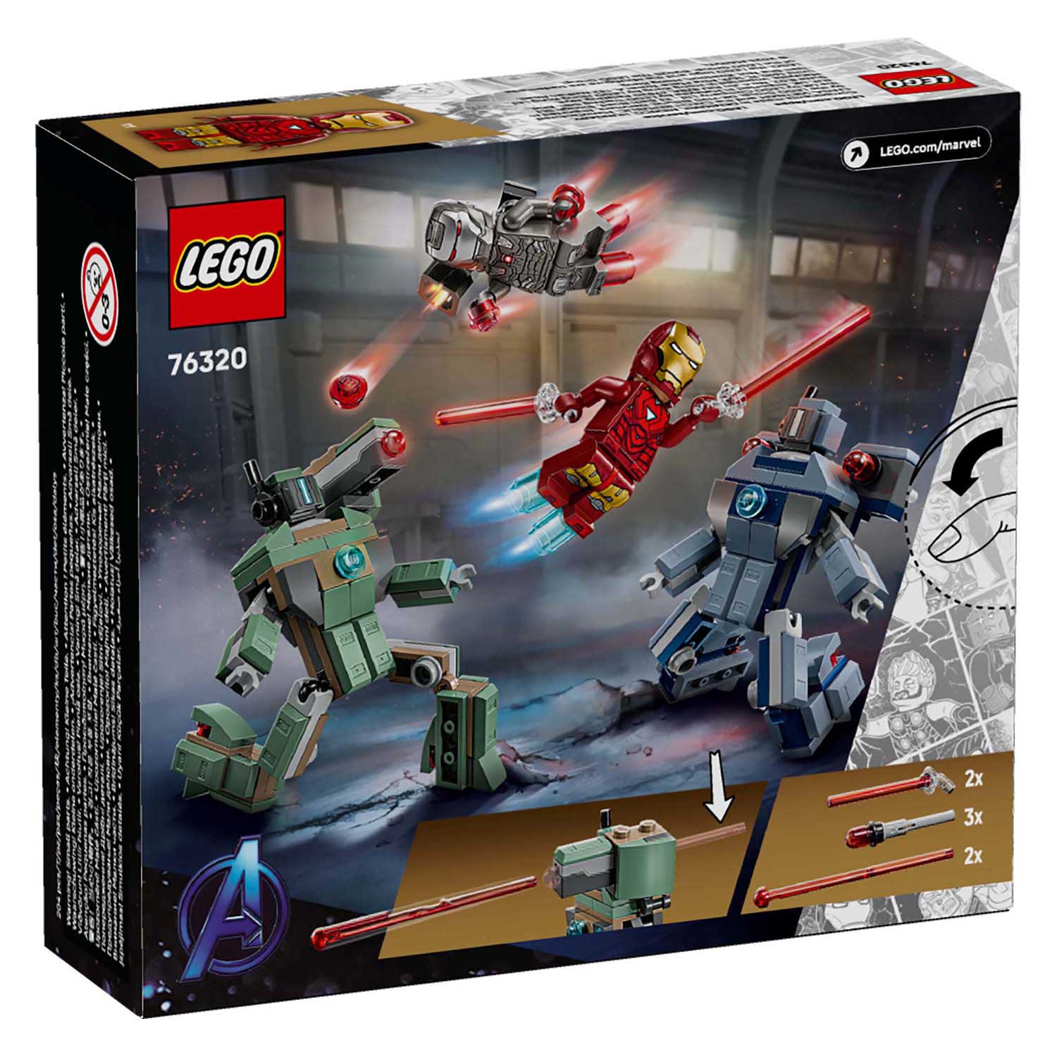 LEGO Super Heroes Marvel 76320 Iron Man en War Machine VS Hammer Drones