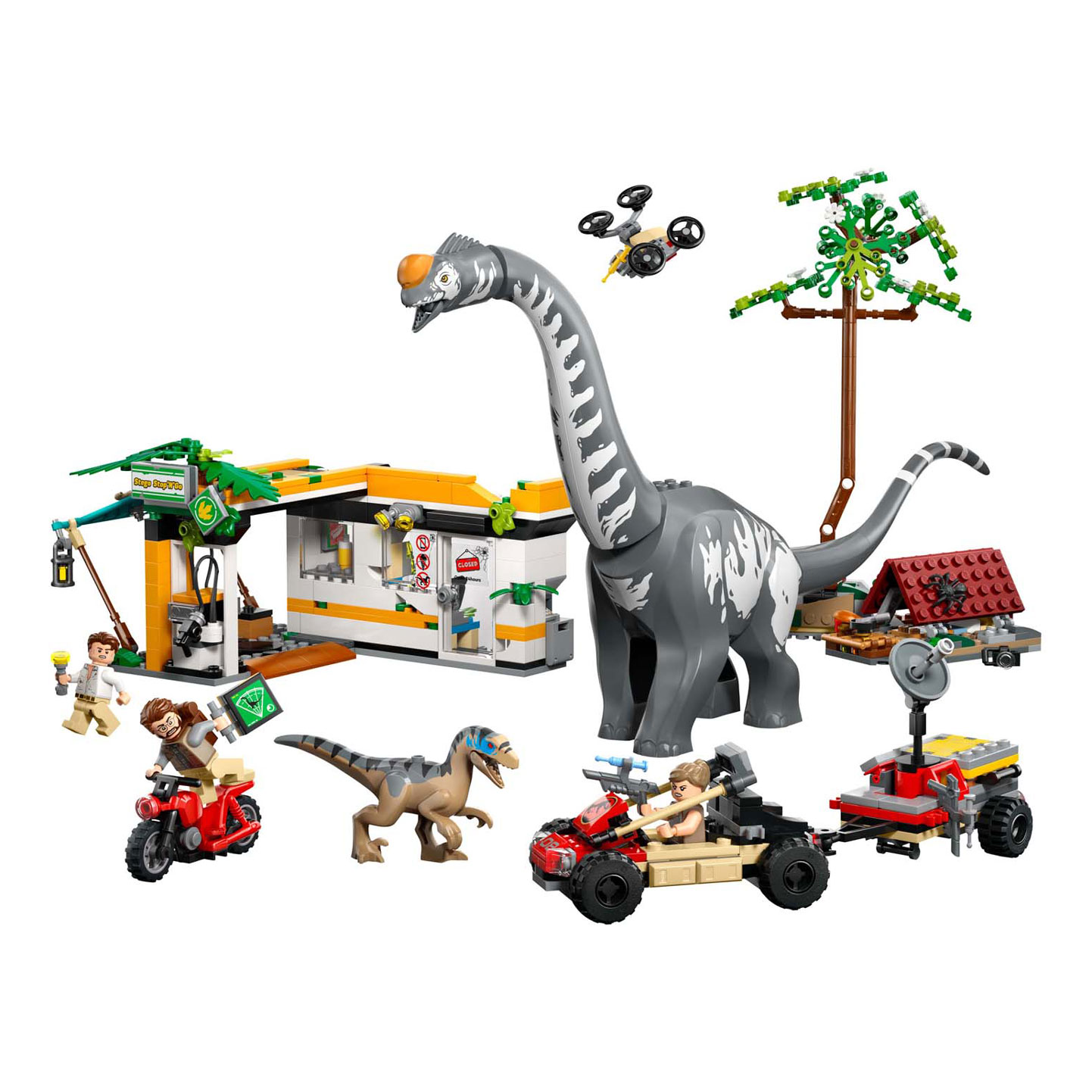 LEGO Jurassic World 76973 Mission de suivi du raptor et du titanosaure