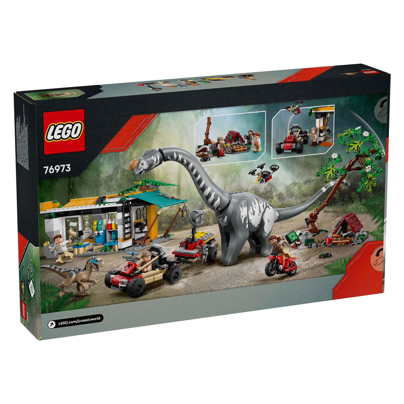 LEGO Jurassic World 76973 Mission de suivi du raptor et du titanosaure