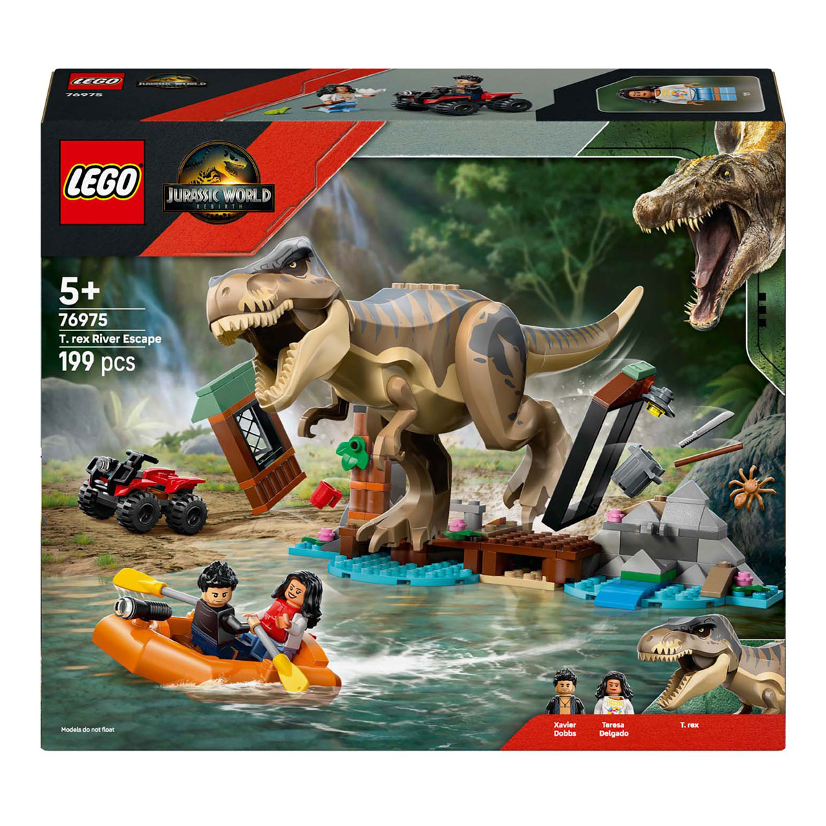 LEGO Jurassic World 76975 L'évasion du T. Rex dans la rivière