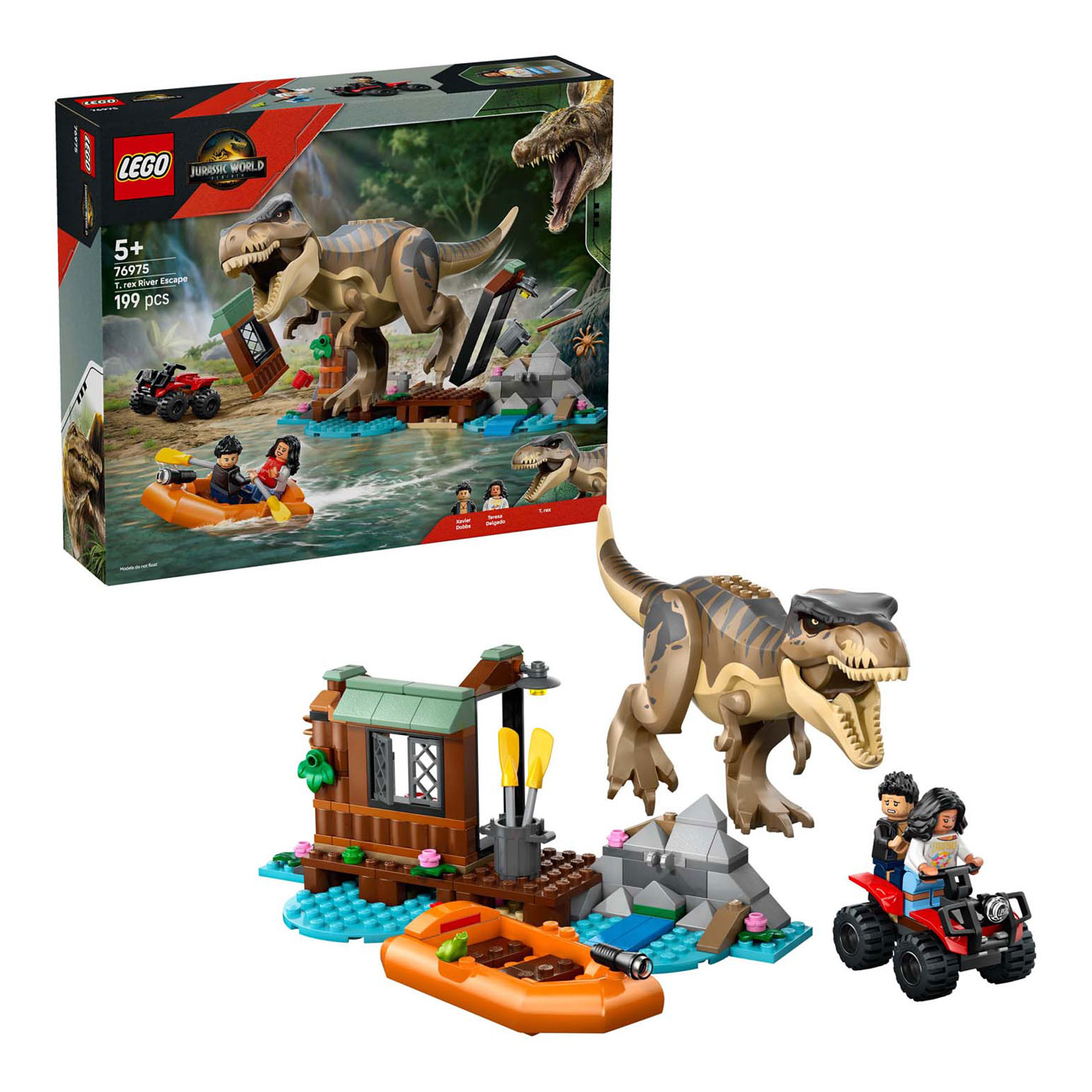 LEGO Jurassic World 76975 L'évasion du T. Rex dans la rivière