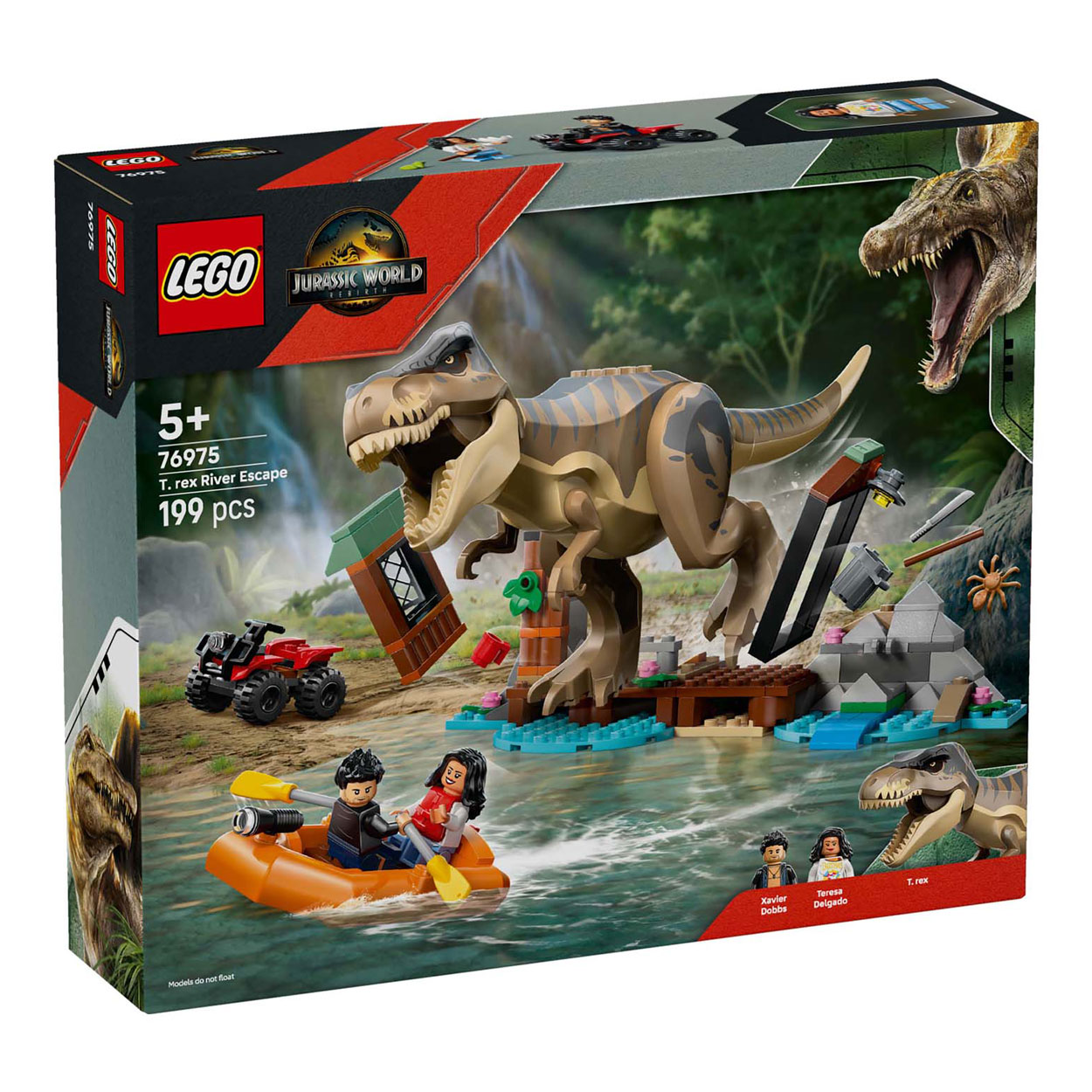 LEGO Jurassic World 76975 L'évasion du T. Rex dans la rivière