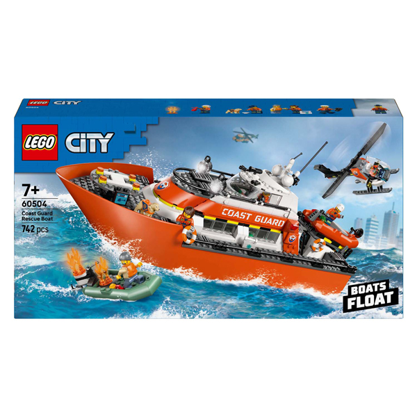 LEGO City 60504 Bateau de sauvetage des garde-côtes avec hélicoptère
