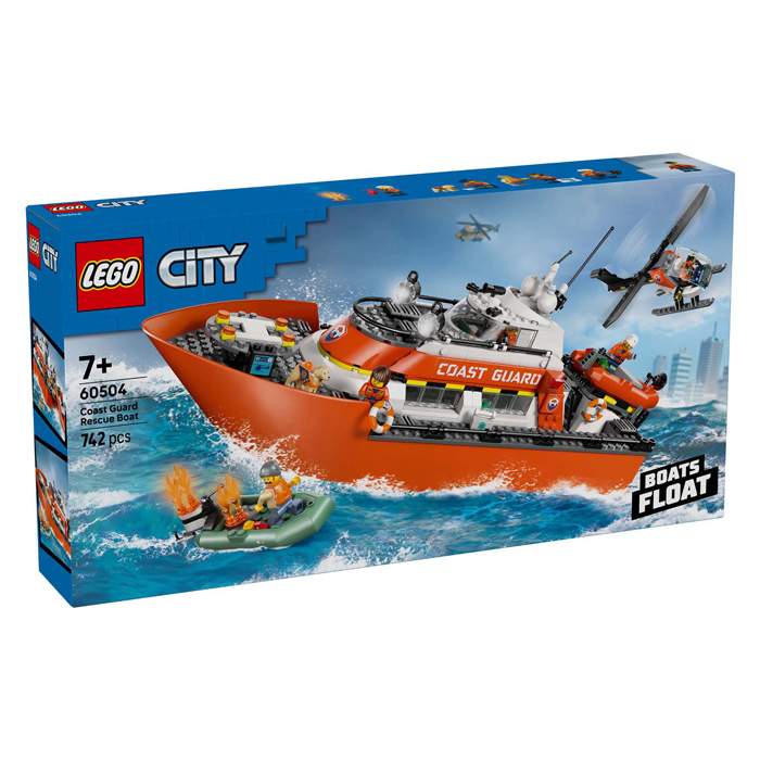 LEGO City 60504 Bateau de sauvetage des garde-côtes avec hélicoptère