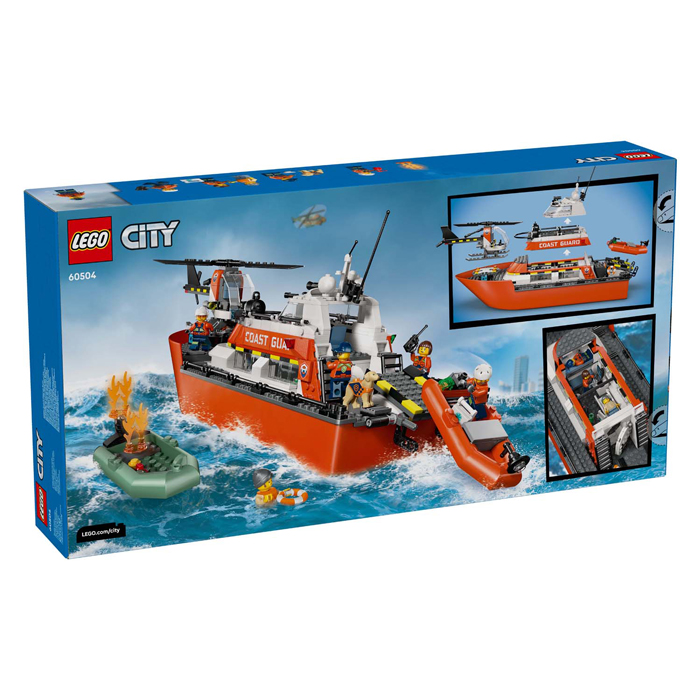 LEGO City 60504 Bateau de sauvetage des garde-côtes avec hélicoptère