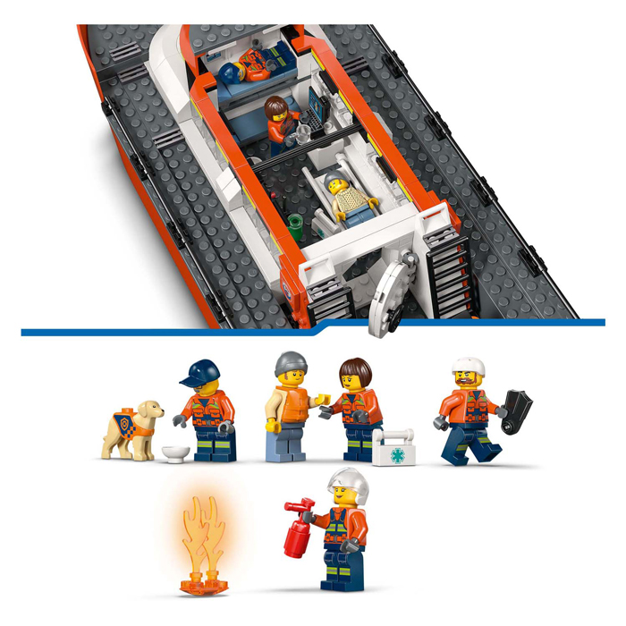 LEGO City 60504 Bateau de sauvetage des garde-côtes avec hélicoptère