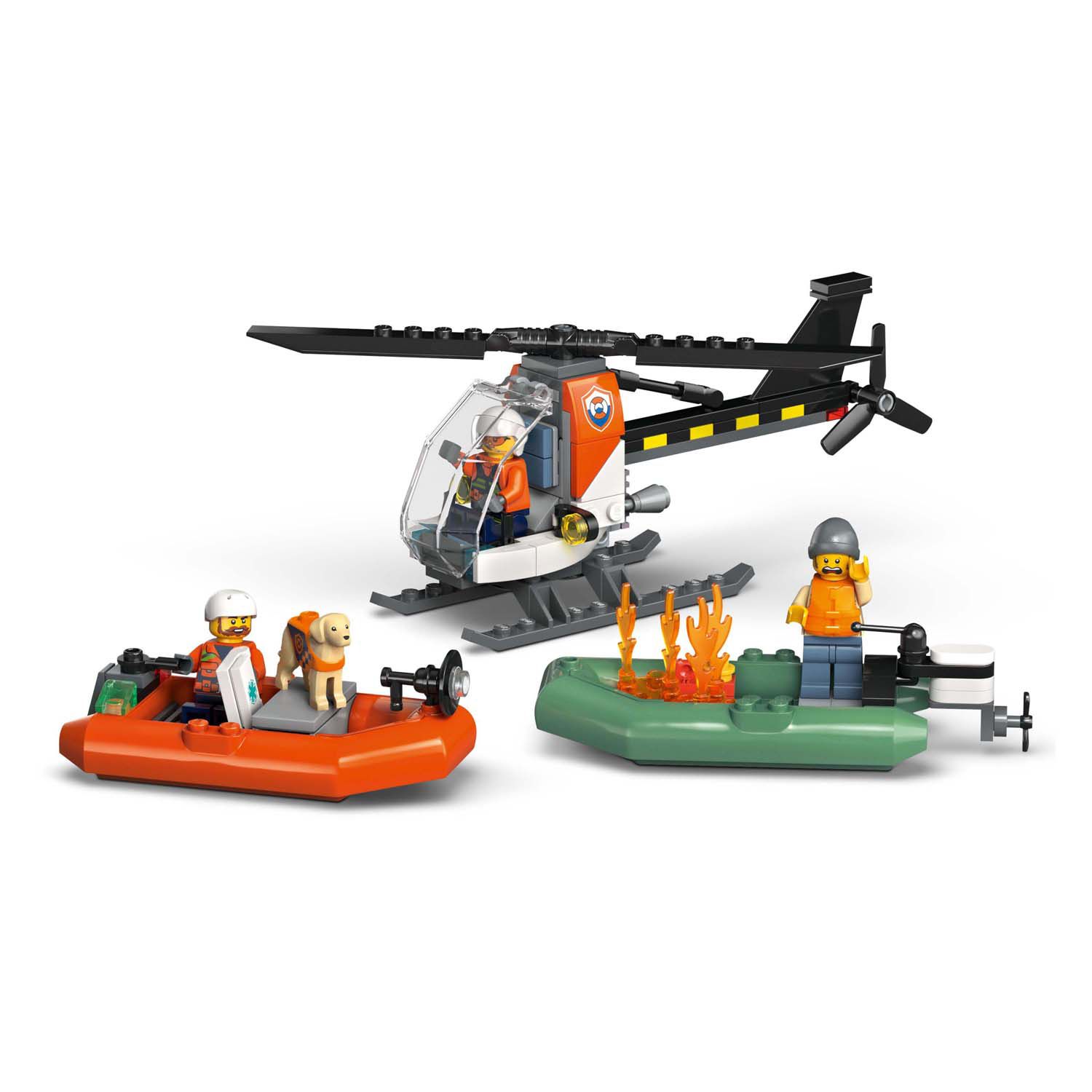 LEGO City 60504 Bateau de sauvetage des garde-côtes avec hélicoptère