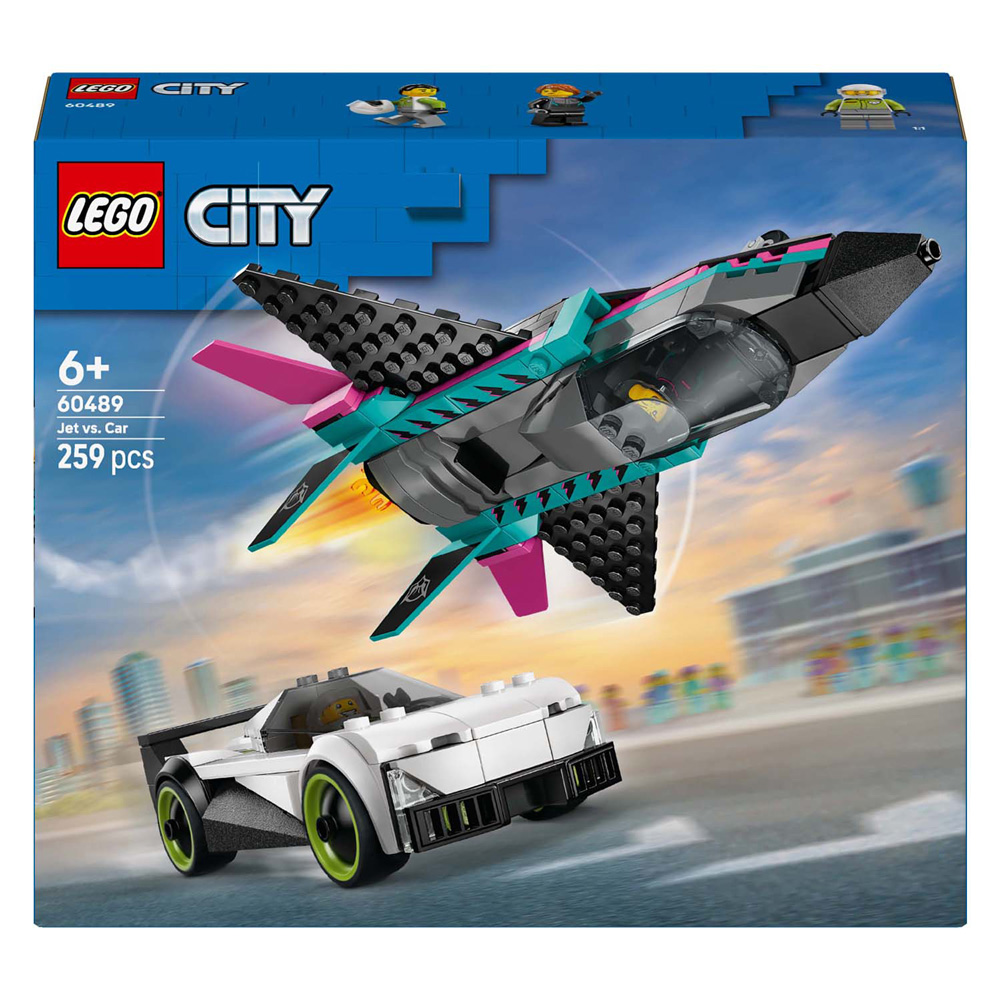 LEGO City 60489 Avion à réaction contre voiture de sport