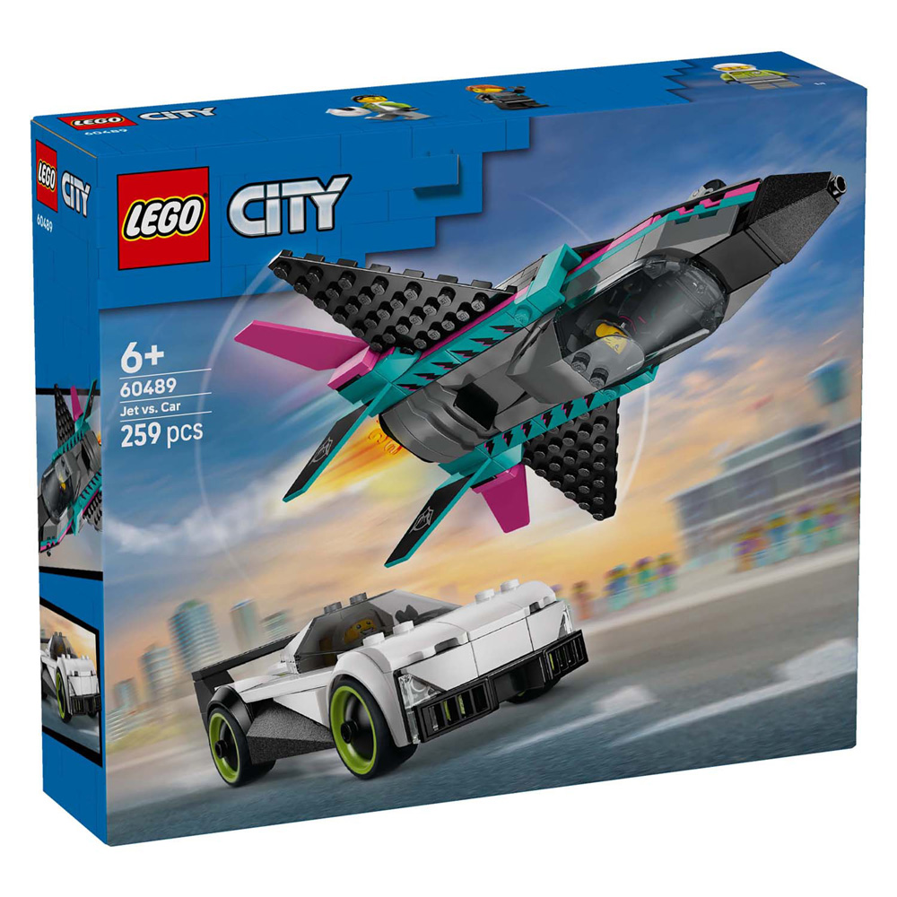LEGO City 60489 Avion à réaction contre voiture de sport