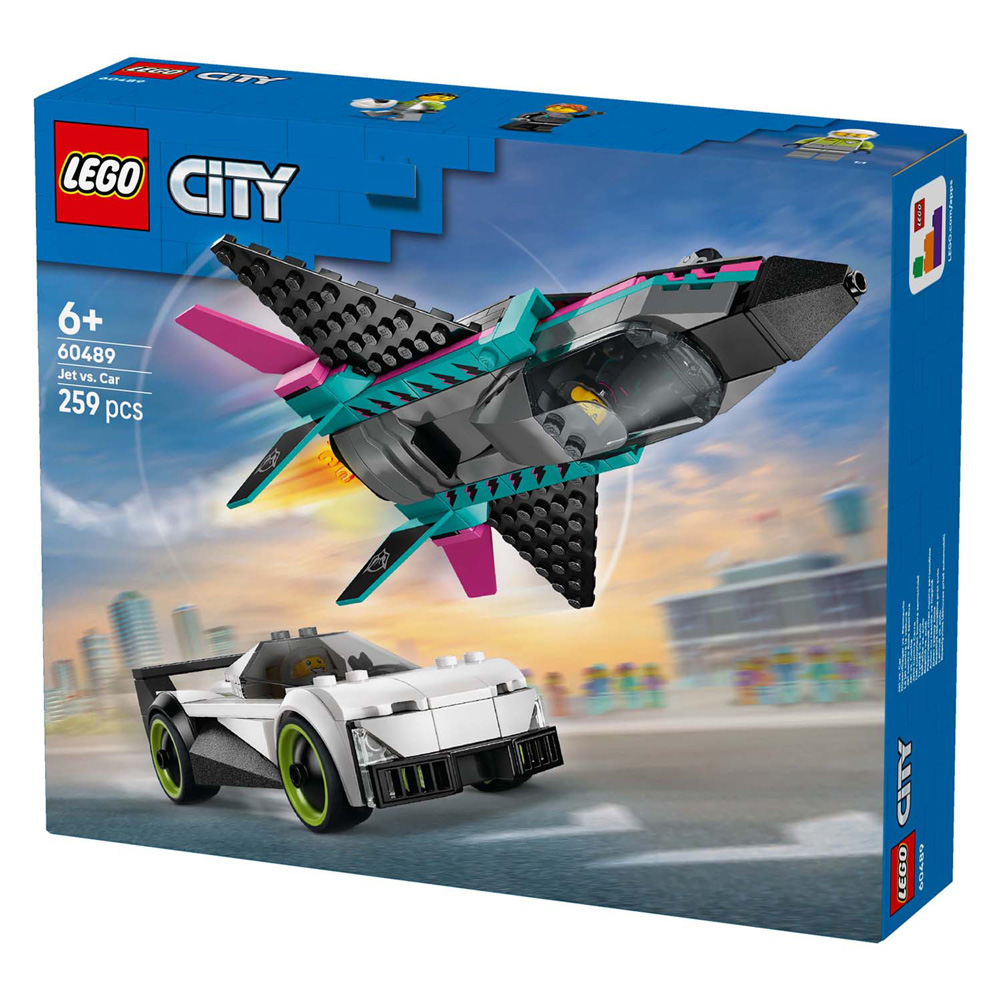 LEGO City 60489 Avion à réaction contre voiture de sport