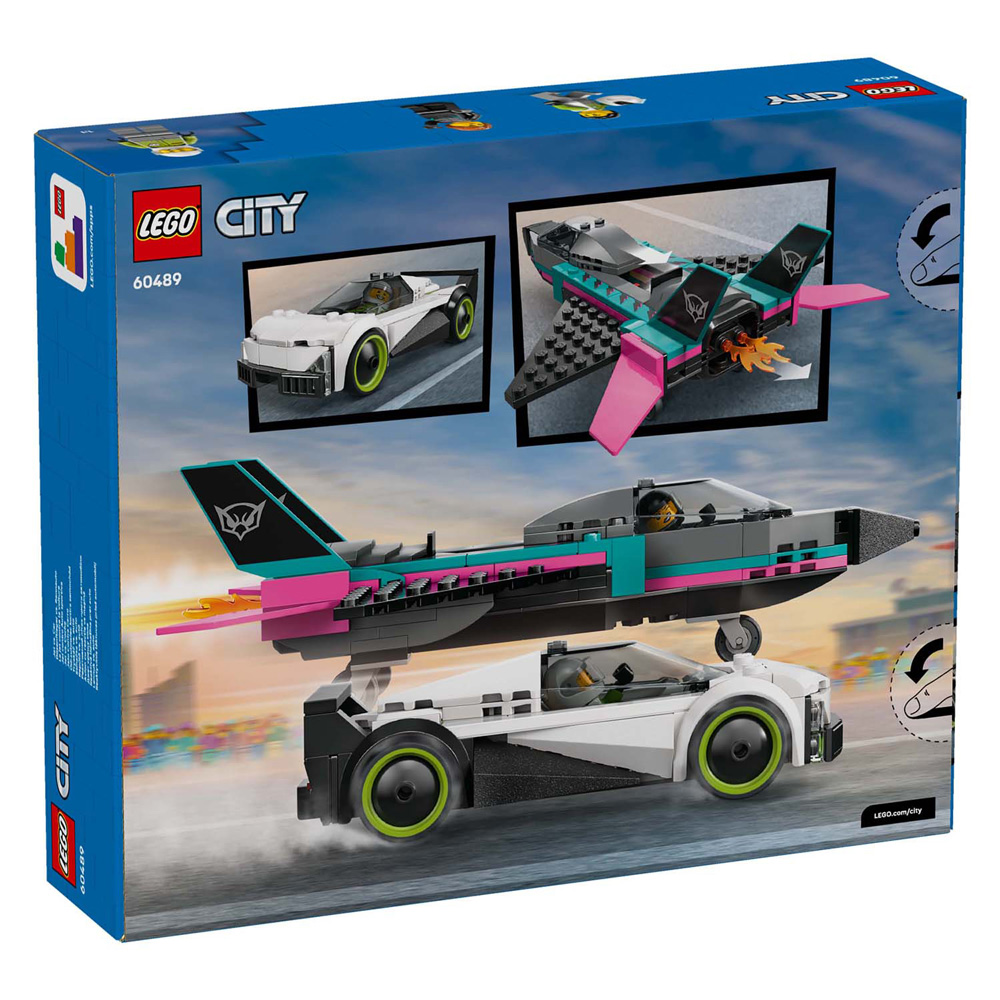 LEGO City 60489 Avion à réaction contre voiture de sport