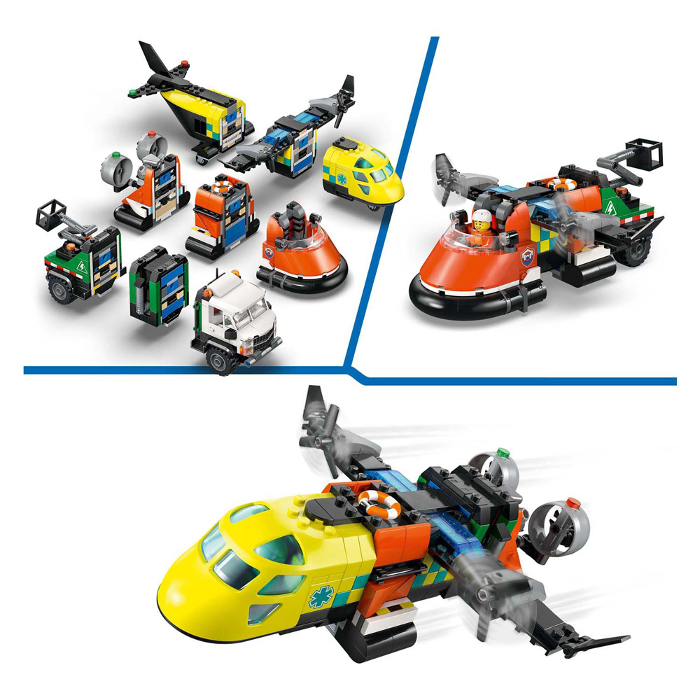 LEGO City 60505 Remix Avion, Véhicule de service et Aéroglisseur