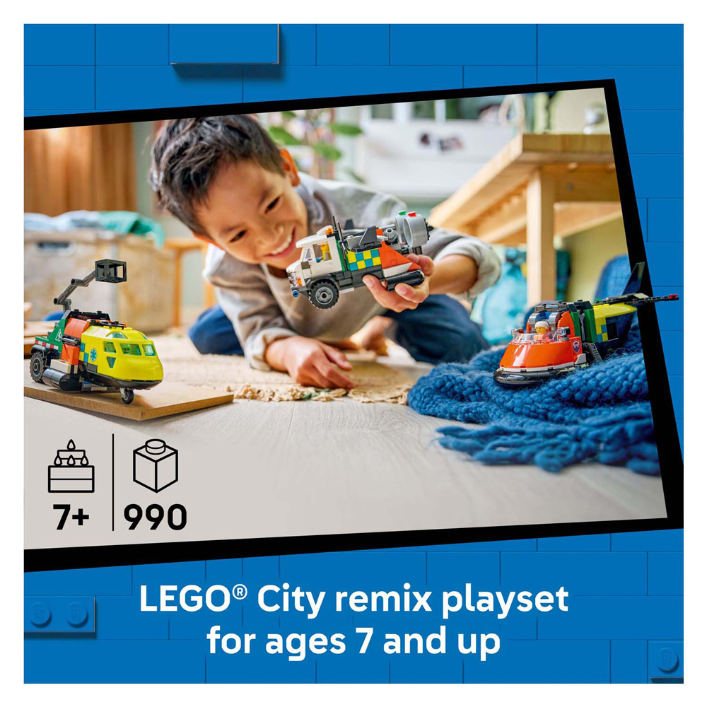 LEGO City 60505 Remix Avion, Véhicule de service et Aéroglisseur