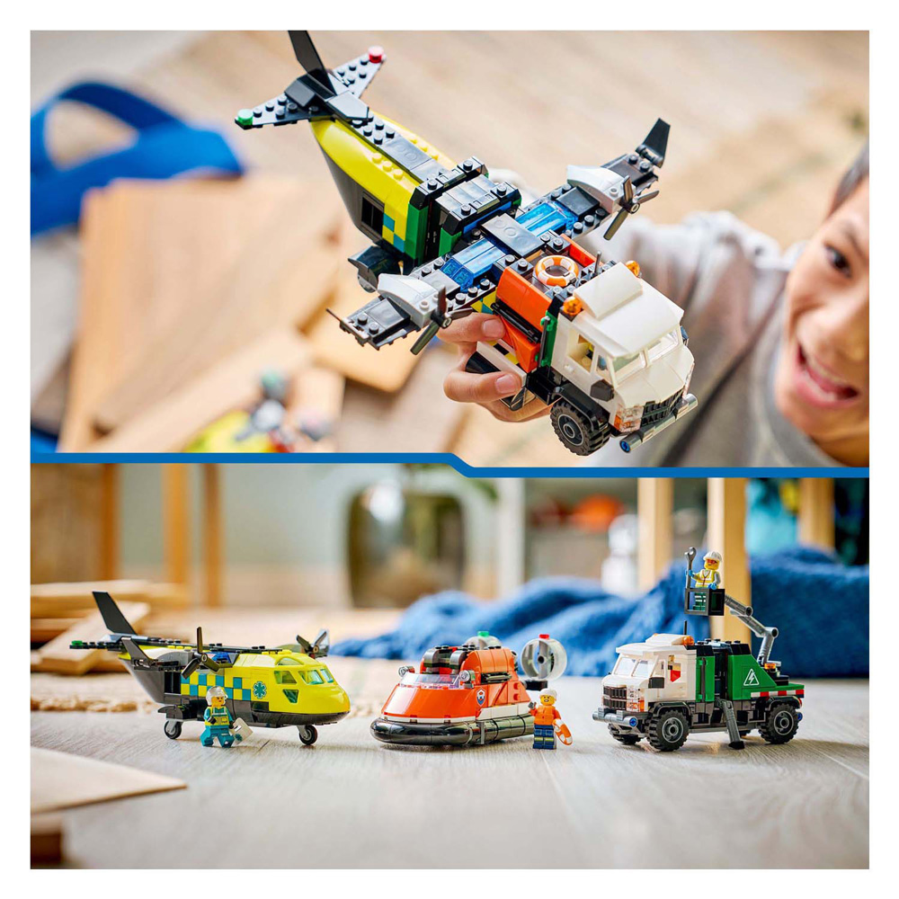 LEGO City 60505 Remix Avion, Véhicule de service et Aéroglisseur