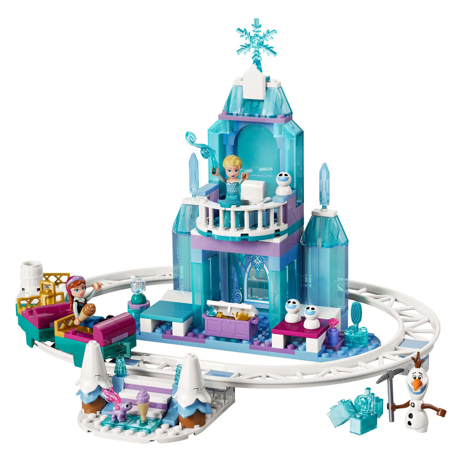 LEGO Disney Princess 43281 Le château de glace et le manège enneigé d'Elsa