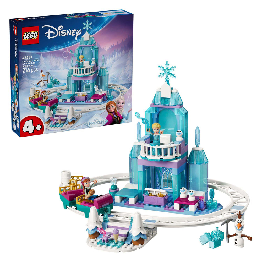 LEGO Disney Princess 43281 Le château de glace et le manège enneigé d'Elsa